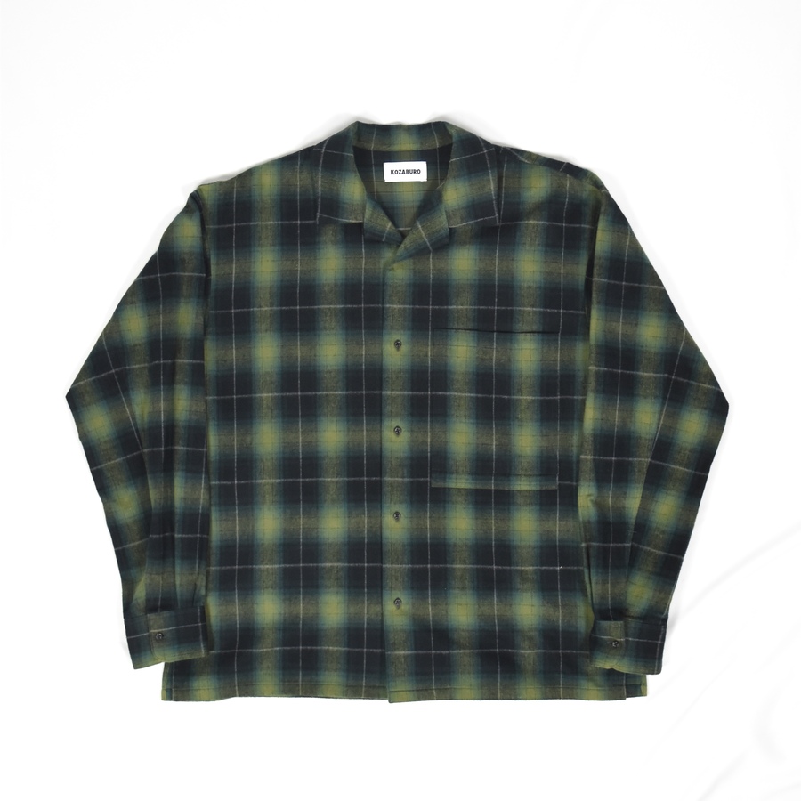 KOZABURO CAMP COLLAR LS SHIRTS - PLAID [3215-S-402]