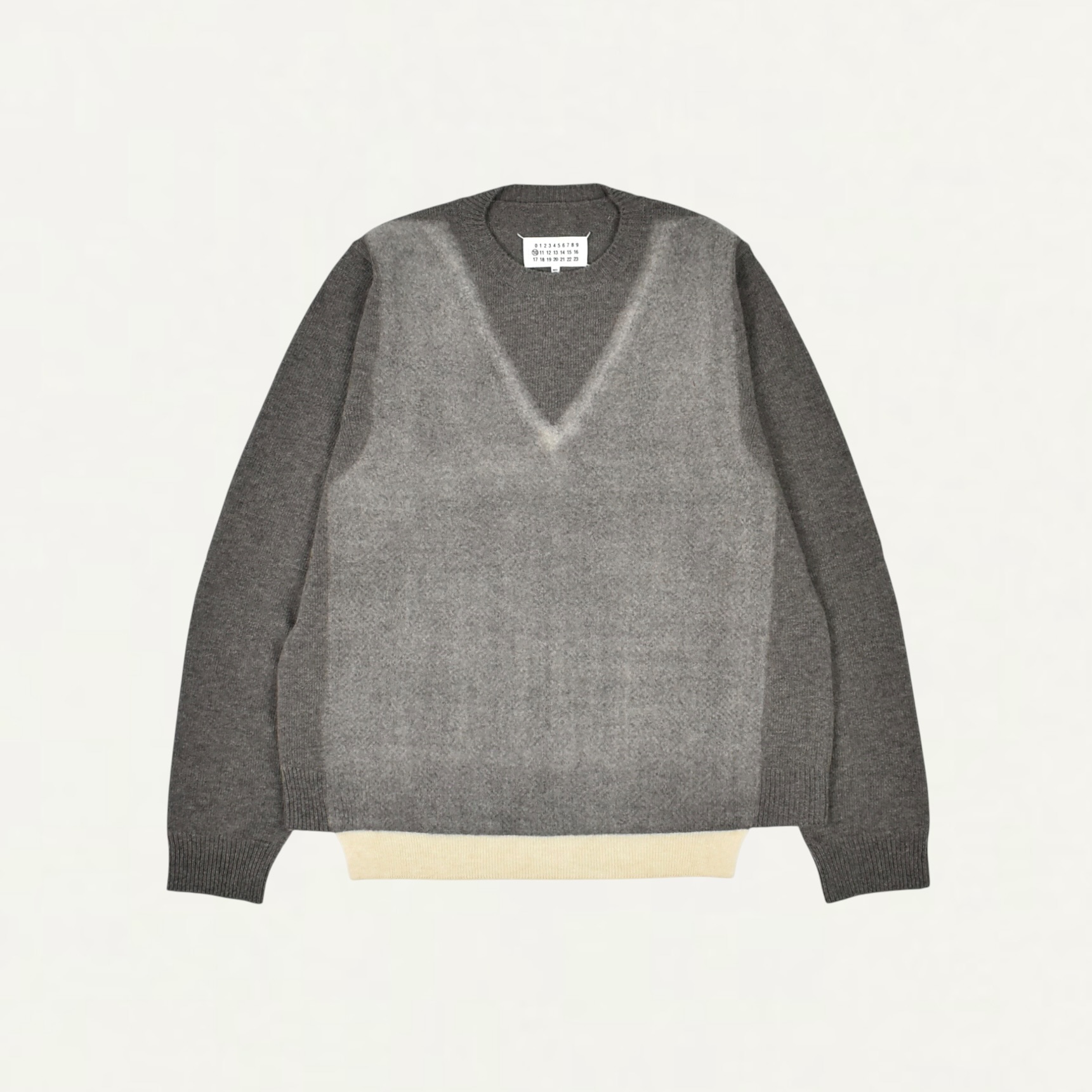 Maison Margiela Fused Knit Wool Crewneck Sweater Mud brown[S50HL0086]