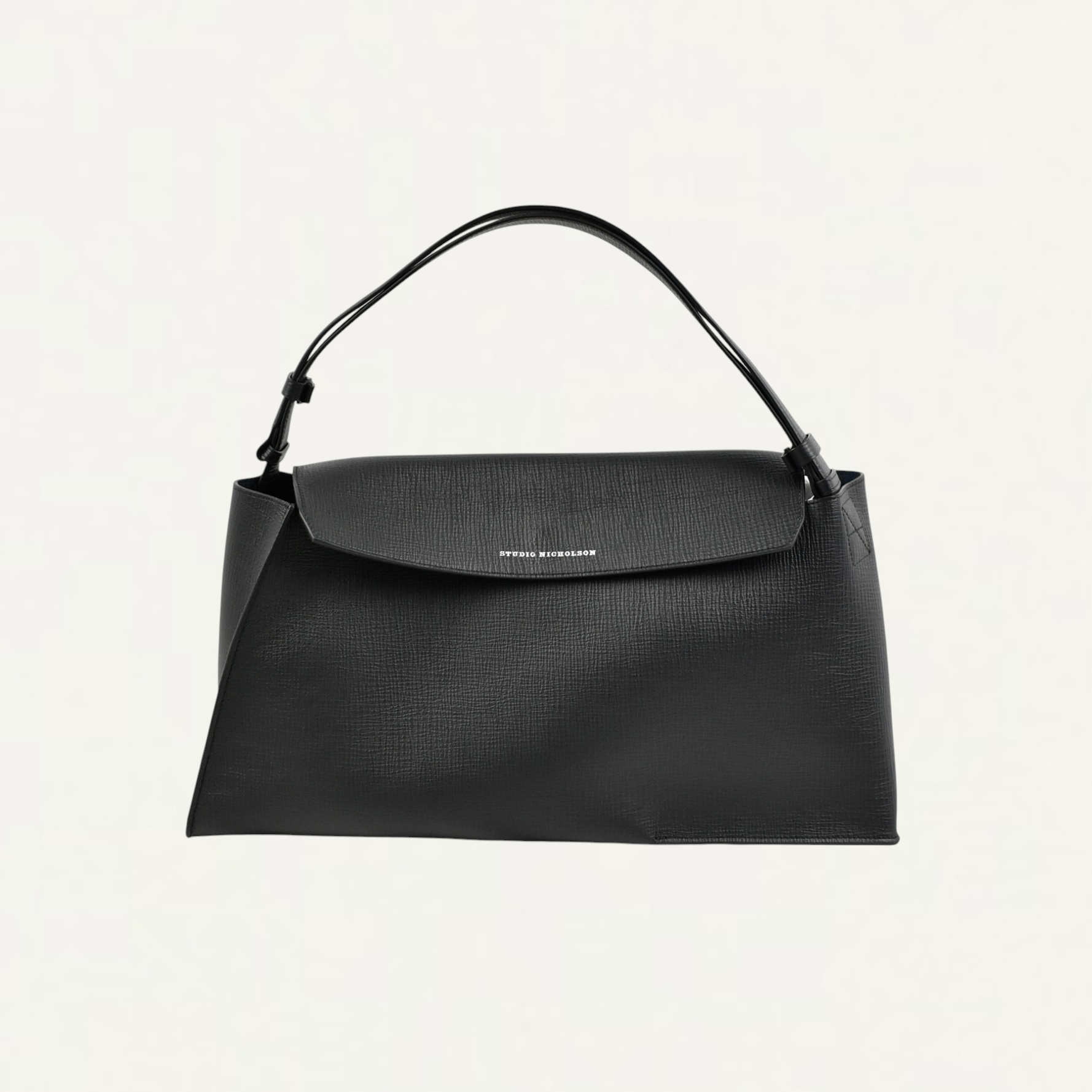 STUDIO NICHOLSON SHIBORU LEATHER BAG IN BLACK[SHIBORU SN-742]