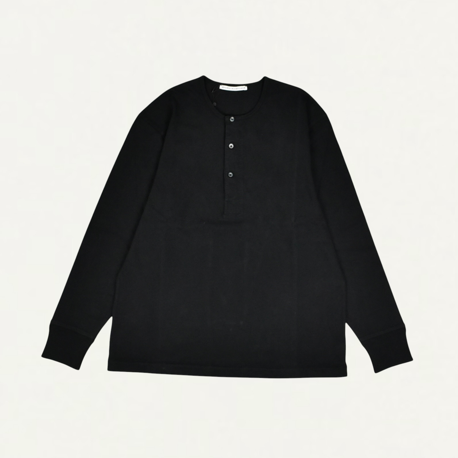 STUDIO NICHOLSON KUYTO JERSEY IN BLACK[KUYTO SNM-1485]