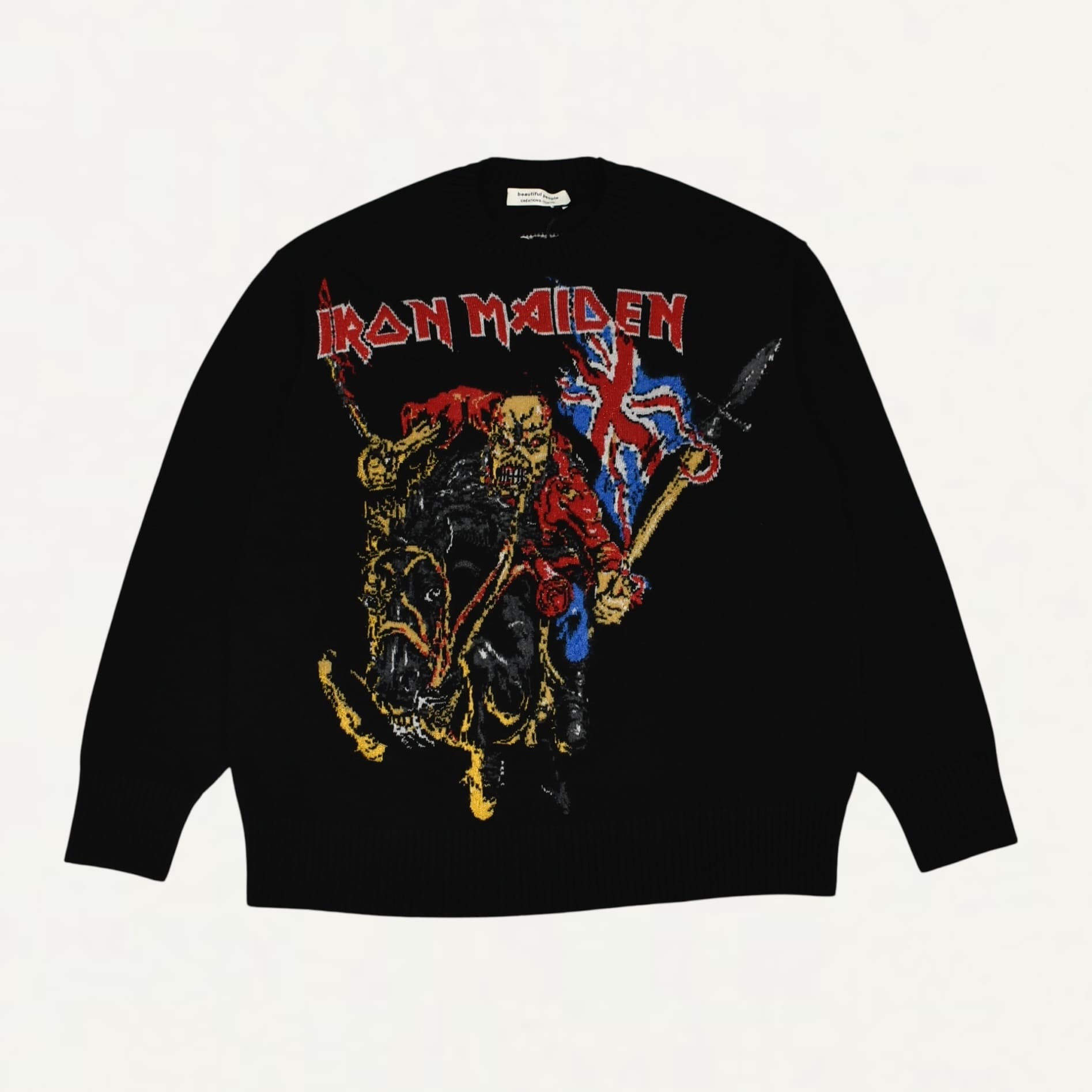 beautiful people rock knit IRON MAIDEN black[1545210414]