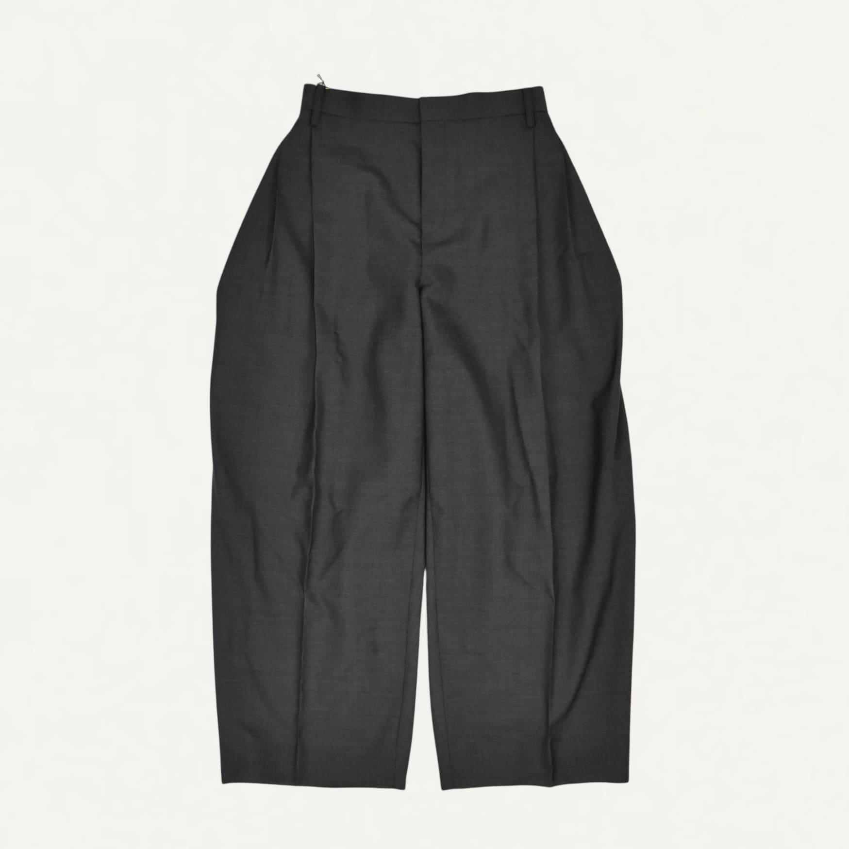 beautiful people tropical wool mohair side tuck wide pants charcoal[1545105011]