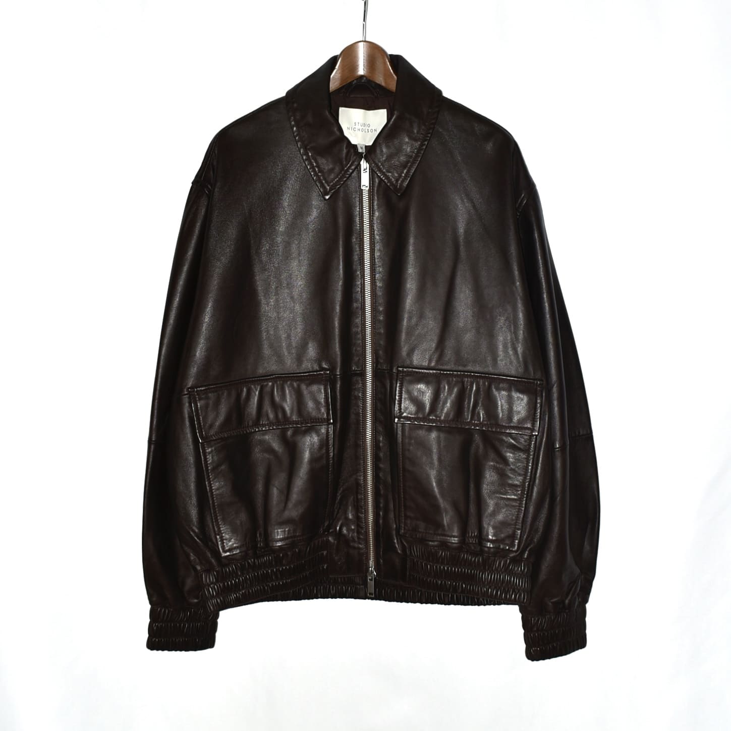 STUDIO NICHOLSON LEATHER BOMBER[PISTON SNM-1115]