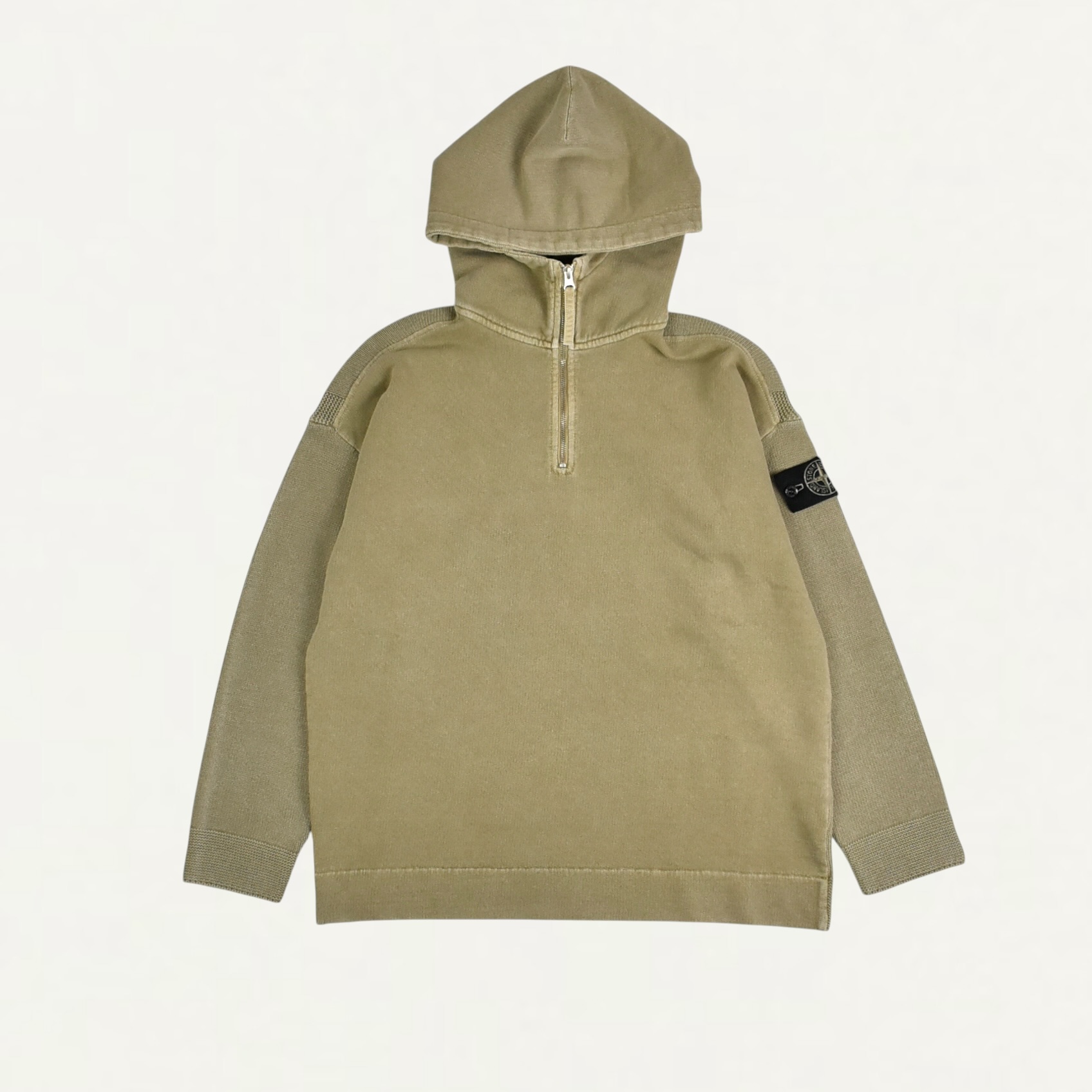 STONE ISLAND HOODIE-MILITARY GREEN[L2S15 5100033 S00TB]