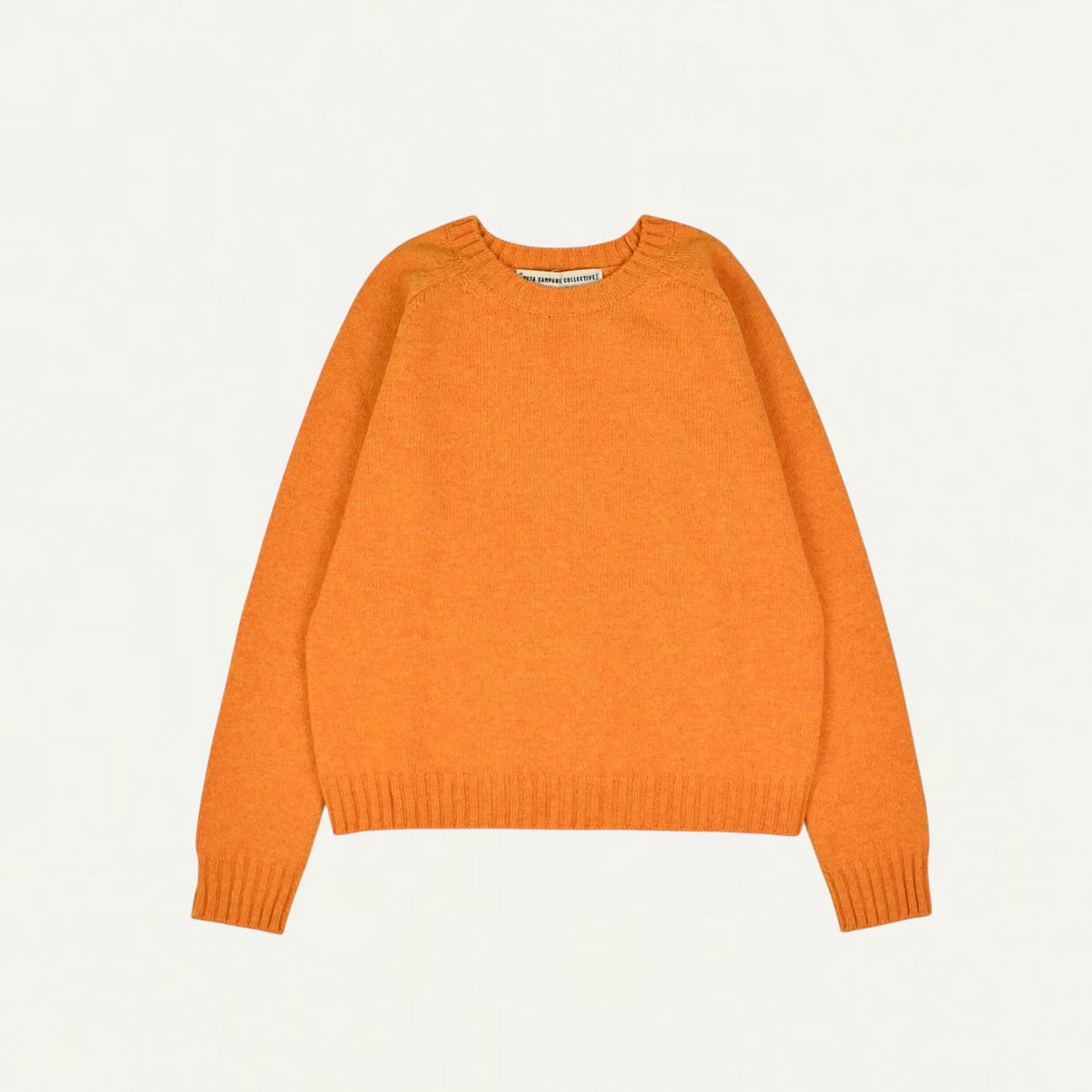 META CAMPANIA COLLECTIVE JACK CREW NECK SHETLAND WOOL SWEATER ORANGE[SMC001-WOSO001-OR1]