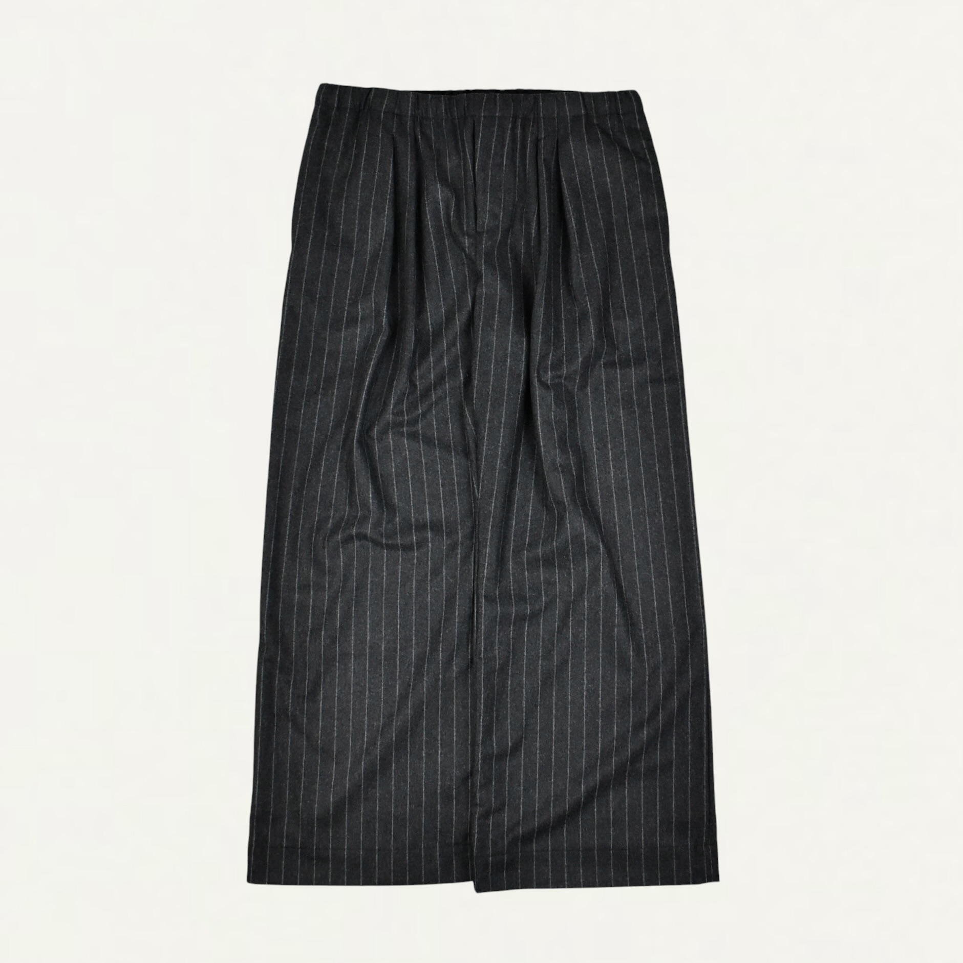 META CAMPANIA COLLECTIVE TRACE PLEATED PINSTRIPE WOOL TROUSERS GREY PINSTRIPE[PAT006-MOWO005-CCP]