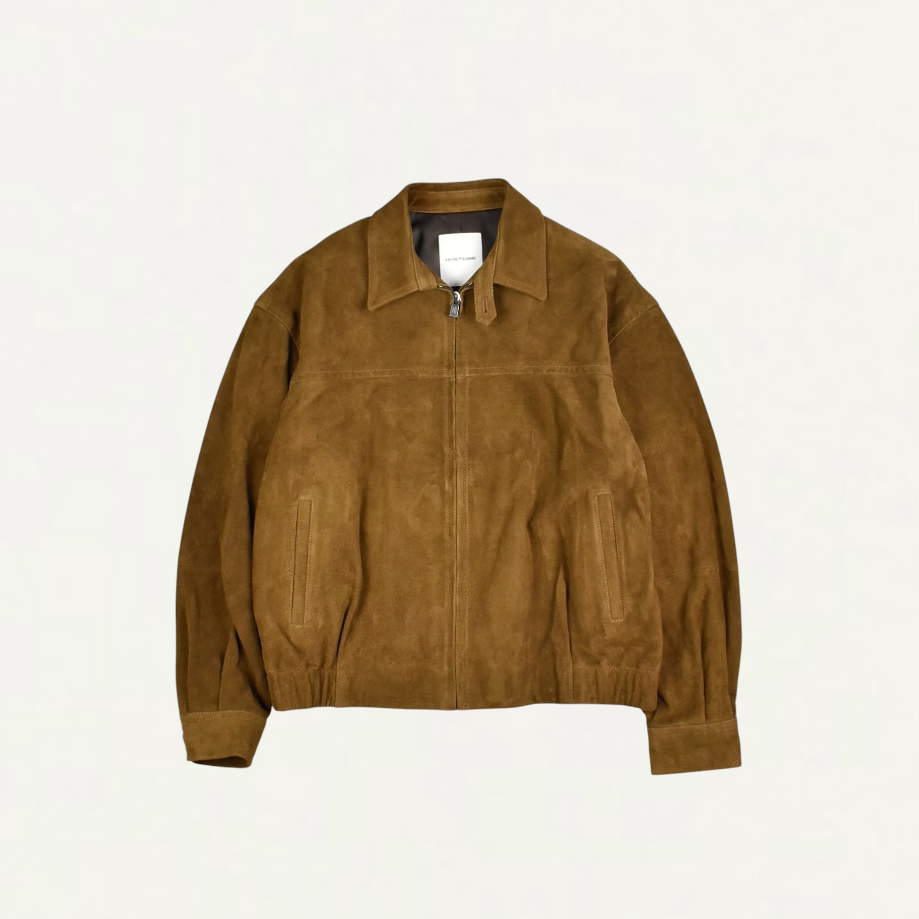 LE17SEPTEMBRE HOMME COW SUEDE ZIP BLOUSON CAMEL[LH2679LE001ECA]