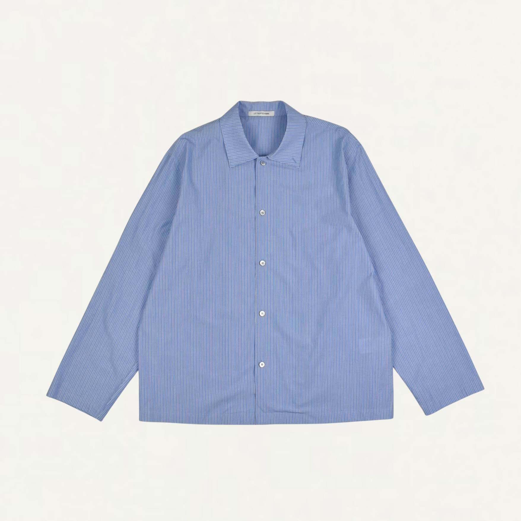 LE17SEPTEMBRE HOMME STRIPED PYJAMA SHIRT BLUE[LH2679SH007EBL]
