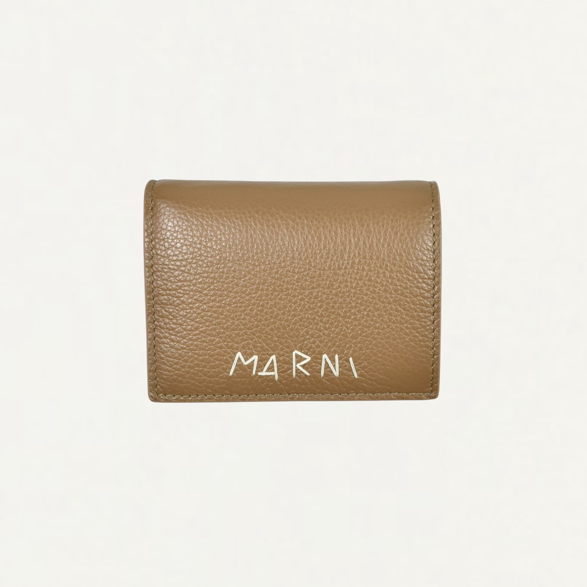 MARNI Leather bifold wallet with Marni Mending embroidery Creta[PFMI0098U0]