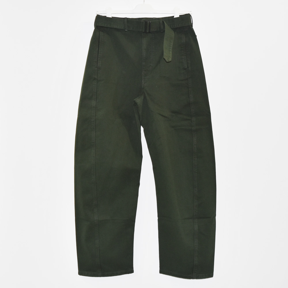 LEMAIRE TWISTED BELTED PANTS GREEN[PA326 LD1001]