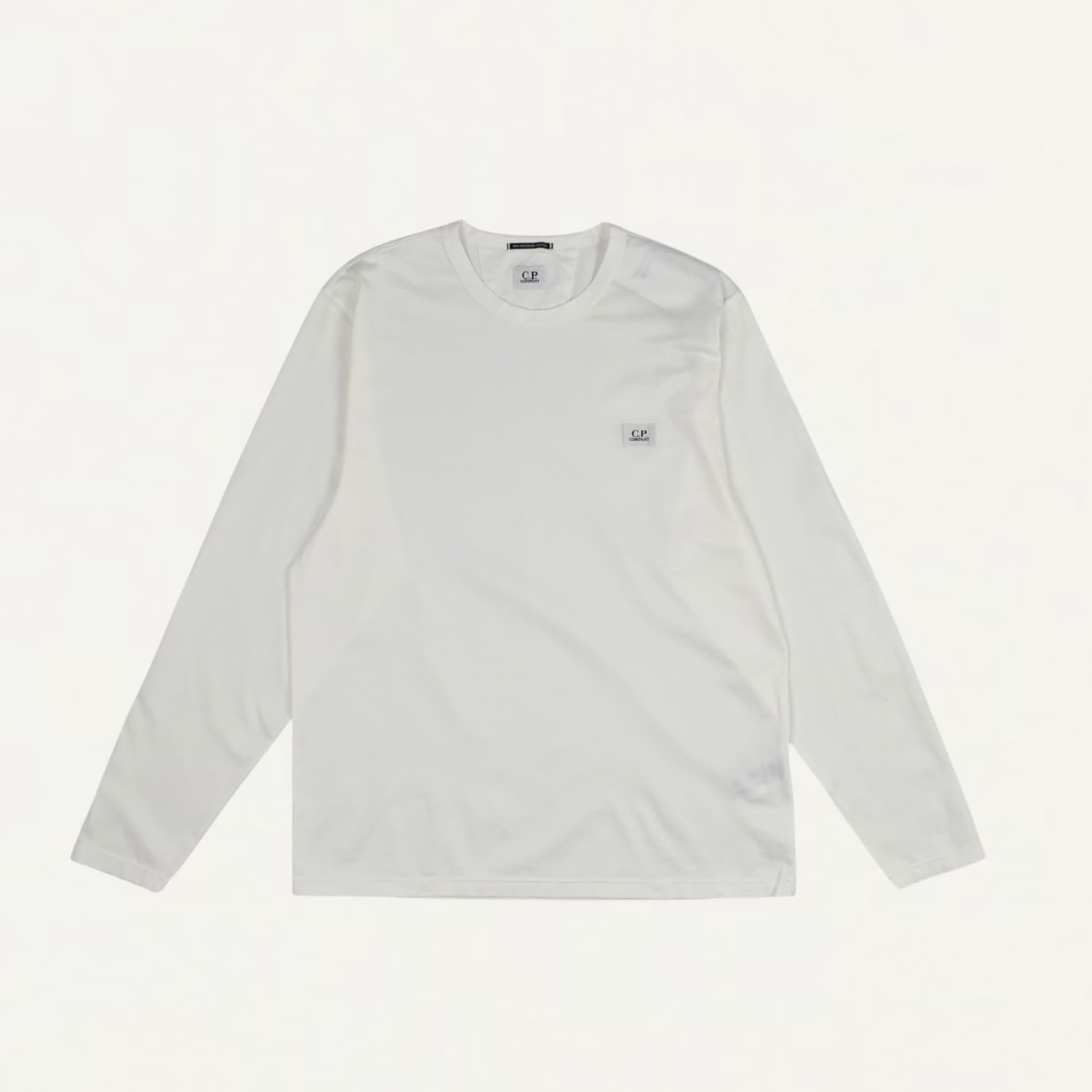 C.P. Company 70/2 Mercerized Jersey Long Sleeve T-Shirt White[19CMTS278A]