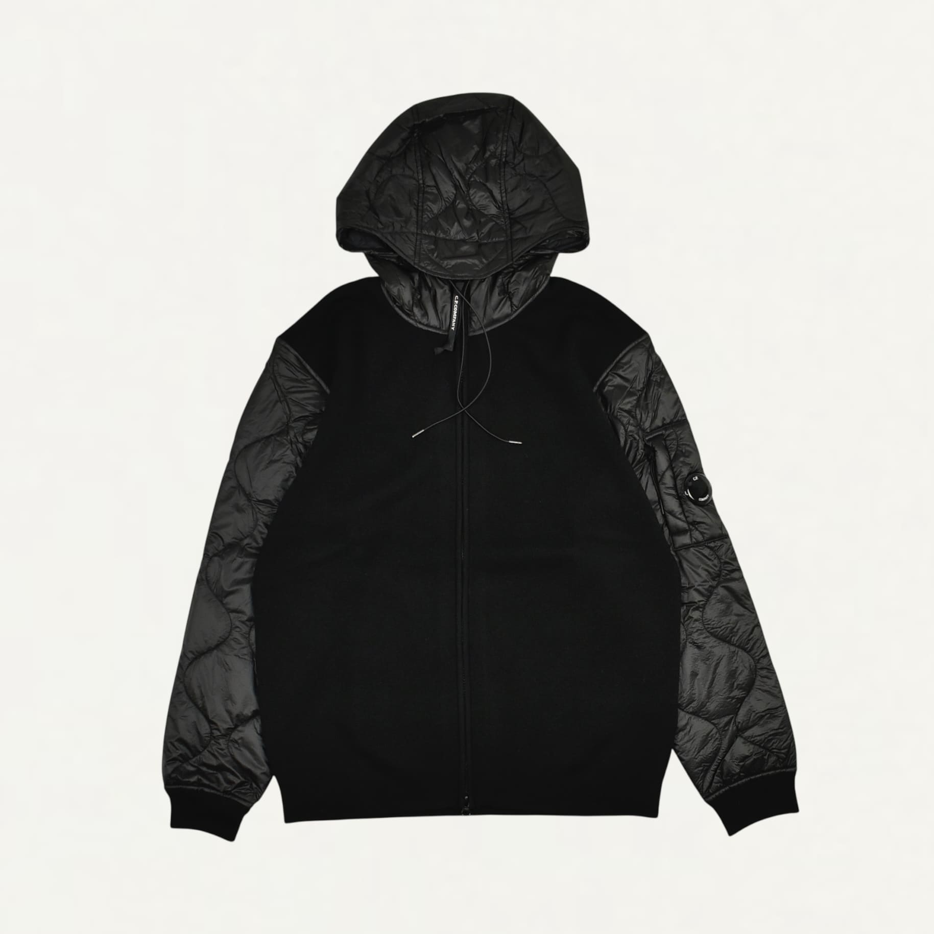 C.P. Company Extrafine Merino Wool Mixed Hooded Zip D.D. Shell Sweater[19CMKN062A]