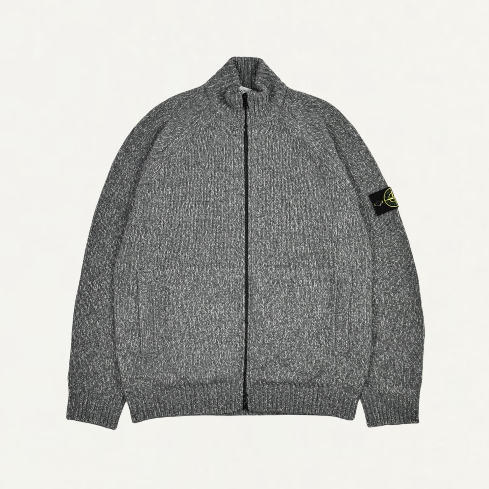 STONE ISLAND 5100051 Wool/Nylon Zip-Up Knit Jacket[S15-51000-51]