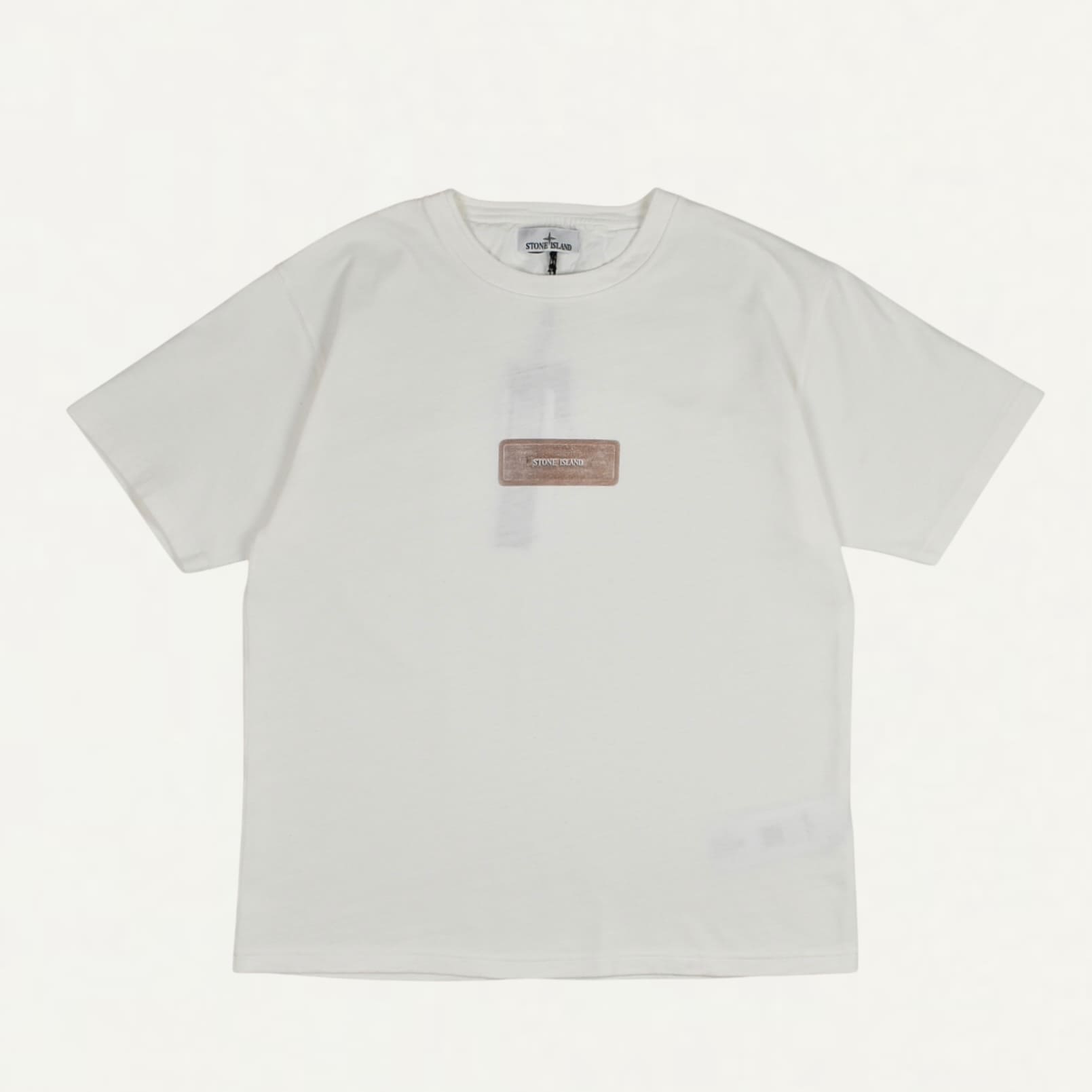 STONE ISLAND 2100001 HEAVY COTTON JERSEY, 60% RECYCLED_STONE ISLAND RAW BEAUTY Regular-fit short-sleeve T-shirt with archive-inspired print[S15-21000-01]
