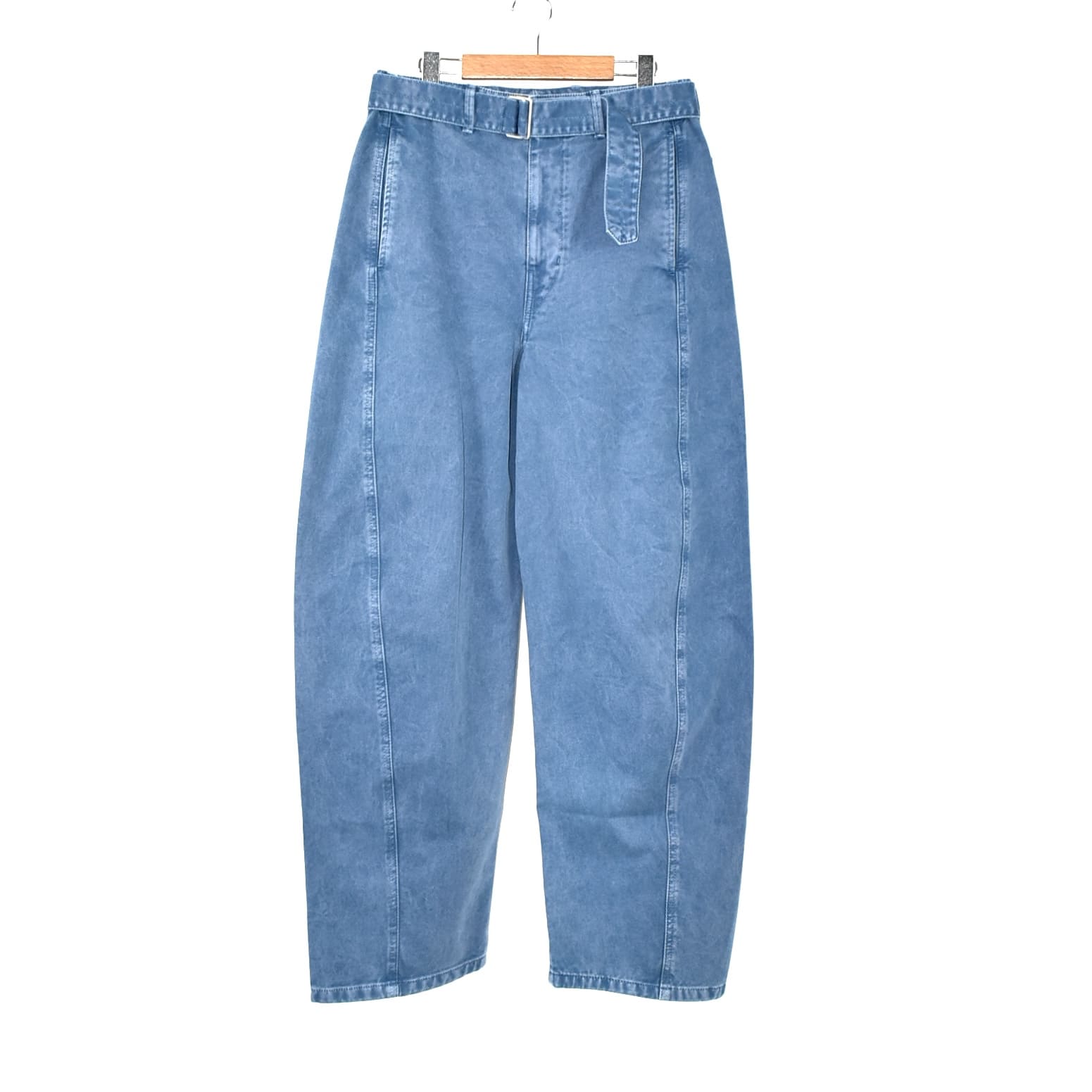 LEMAIRE TWISTED BELTED PANTS DENIM SNOW BLUE[PA326 LD1007]