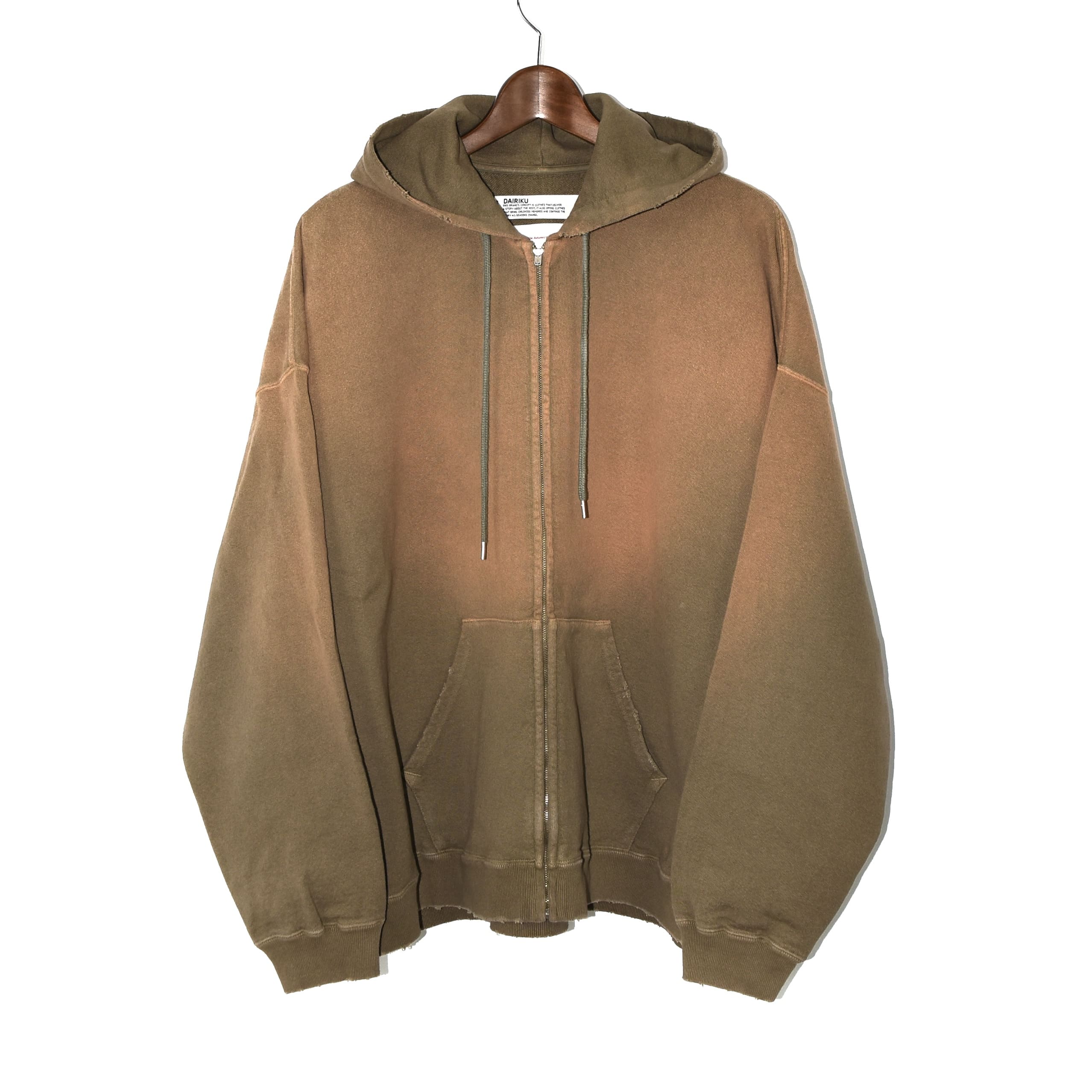 DAIRIKU Waterproof Sunburn Hoodie Vintage Khaki[24AW C-1]