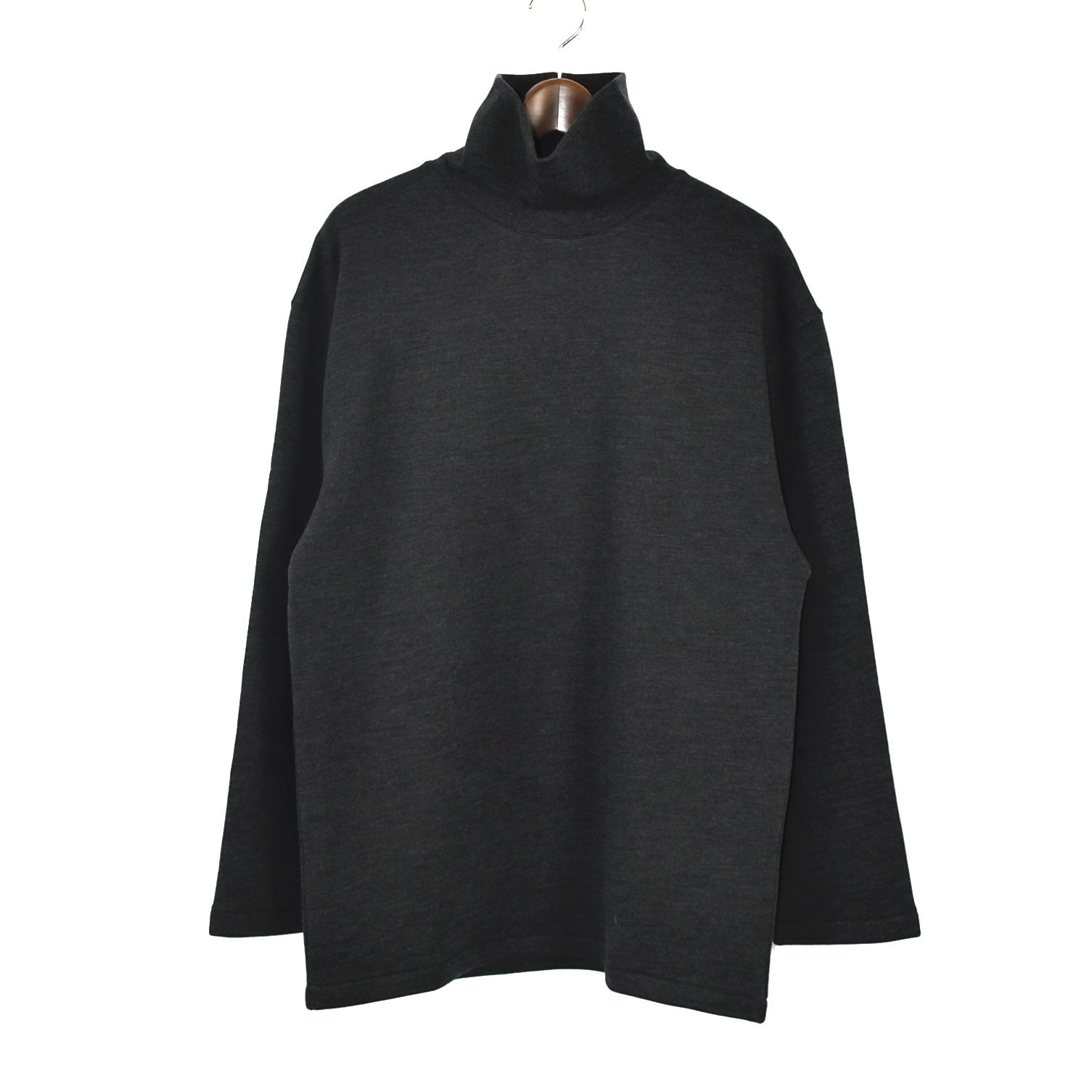 LEMAIRE MOCK NECK SWEATSHIRT ANTHRACITE MELANGE[TO1287 LJ1020]