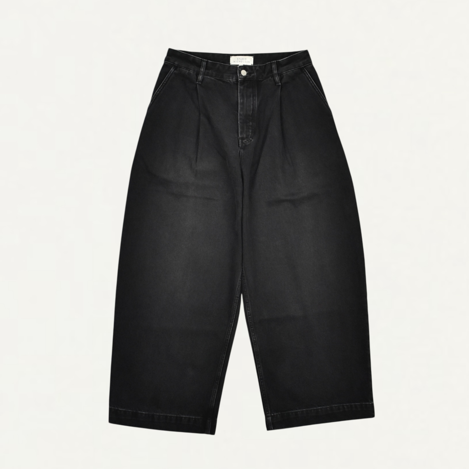 STUDIO NICHOLSON PUCH DENIM PANT IN WASHED BLACK[PUCH SNM-1244]