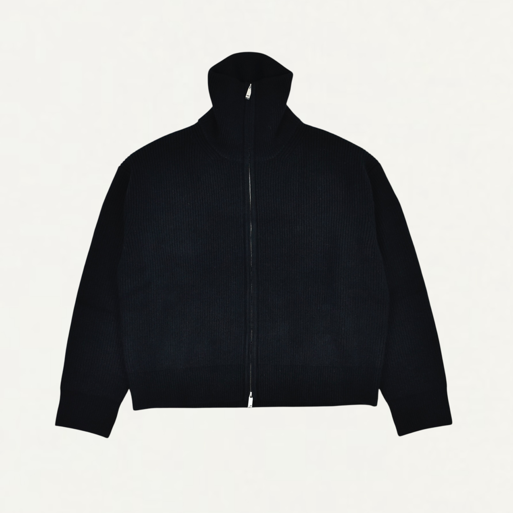 STUDIO NICHOLSON SANDOS RIB ZIP THOUGH JUMPER DARKEST NAVY[SANDOS SN-1497]