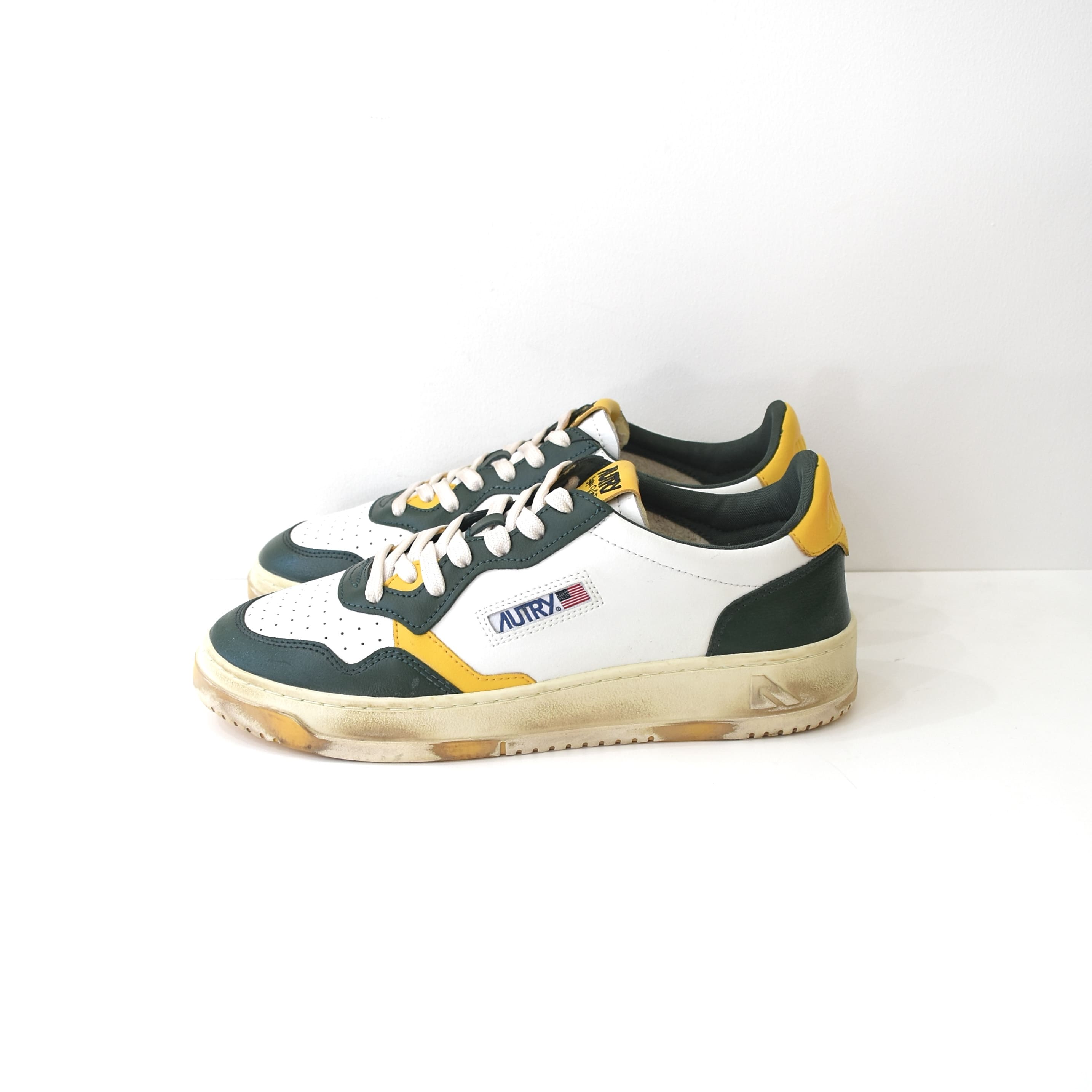 AUTRY MEDALIST LOW SUPER VINTAGE WHITE/GREEN/YELLOW[4231-SAVLMNF03]