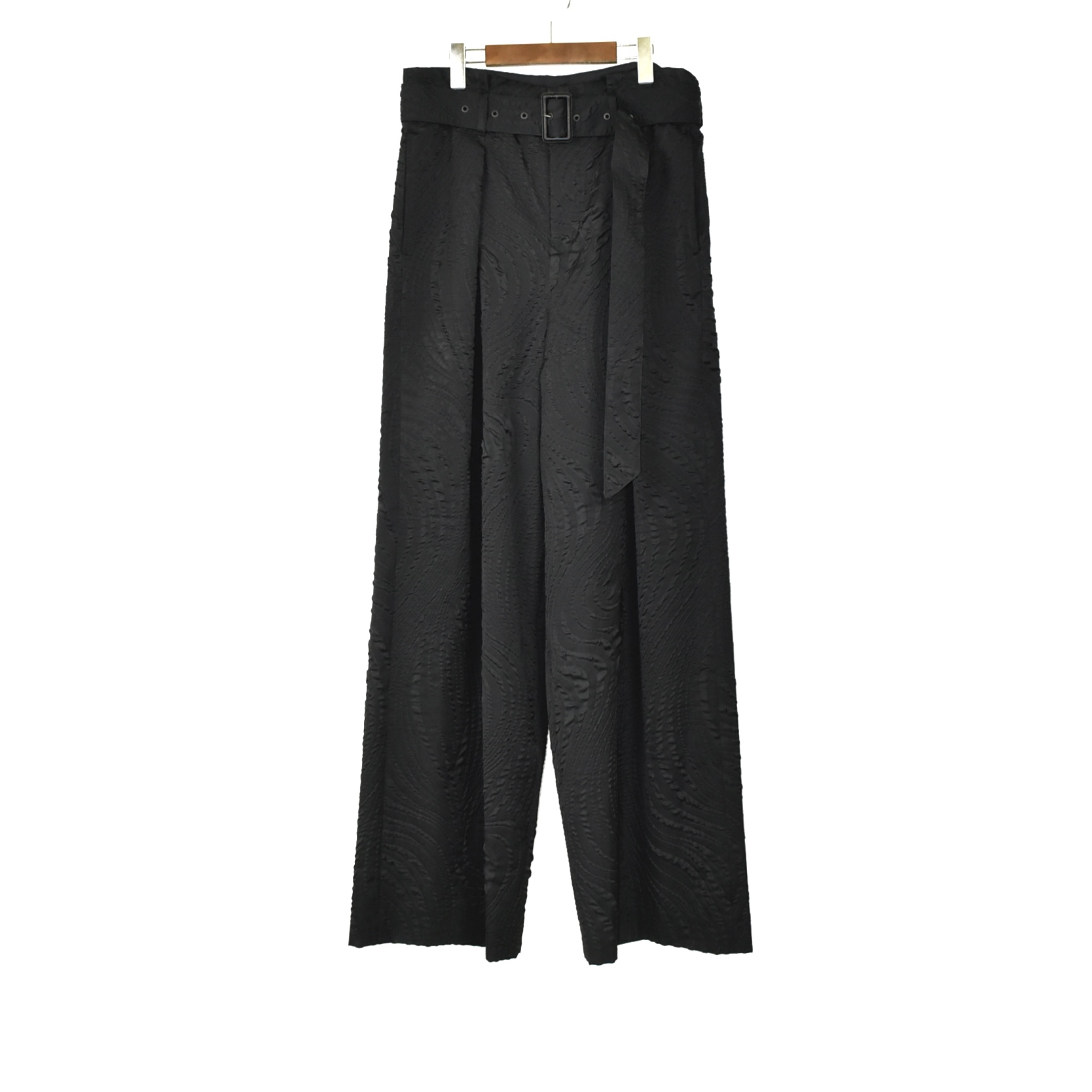 TAAKK SHRINK QUILTING BELTED TUCK TROUSERS[TA24AW-PT009]