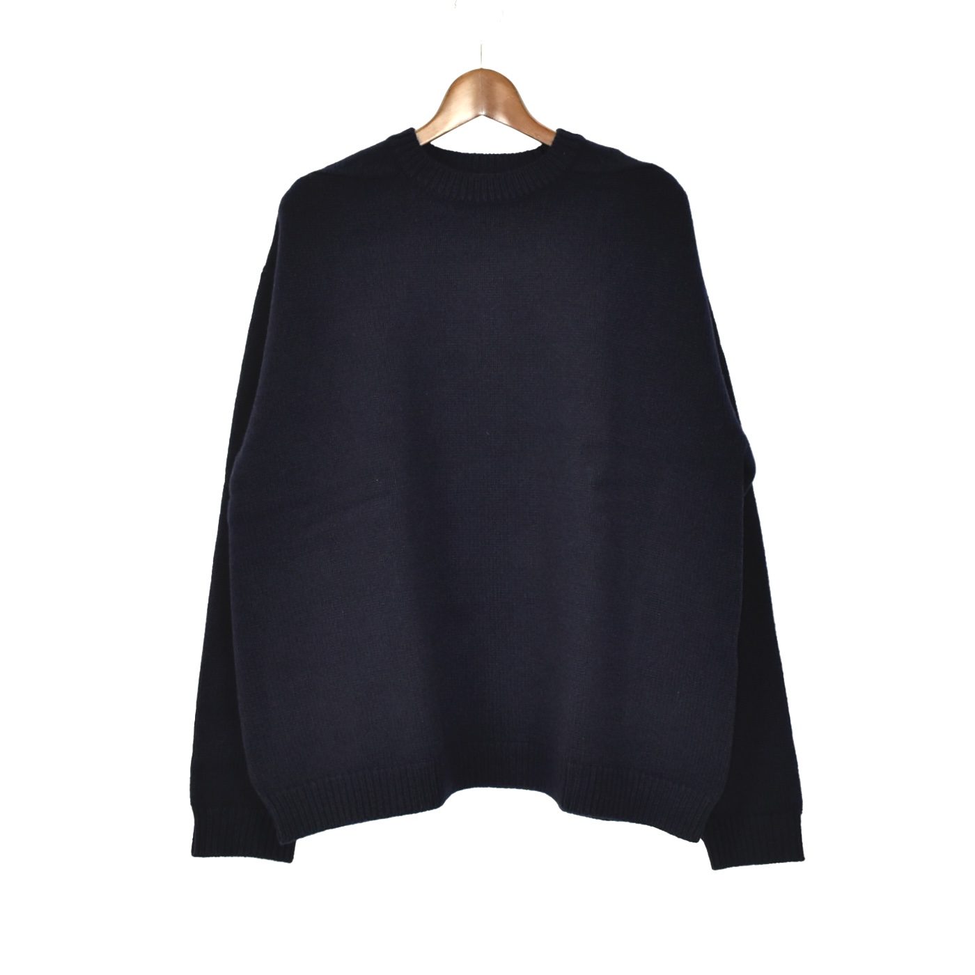 STUDIO NICHOLSON 5GG GUERNSEY JUMPER DARKEST NAVY[HEMYL SNM-377]