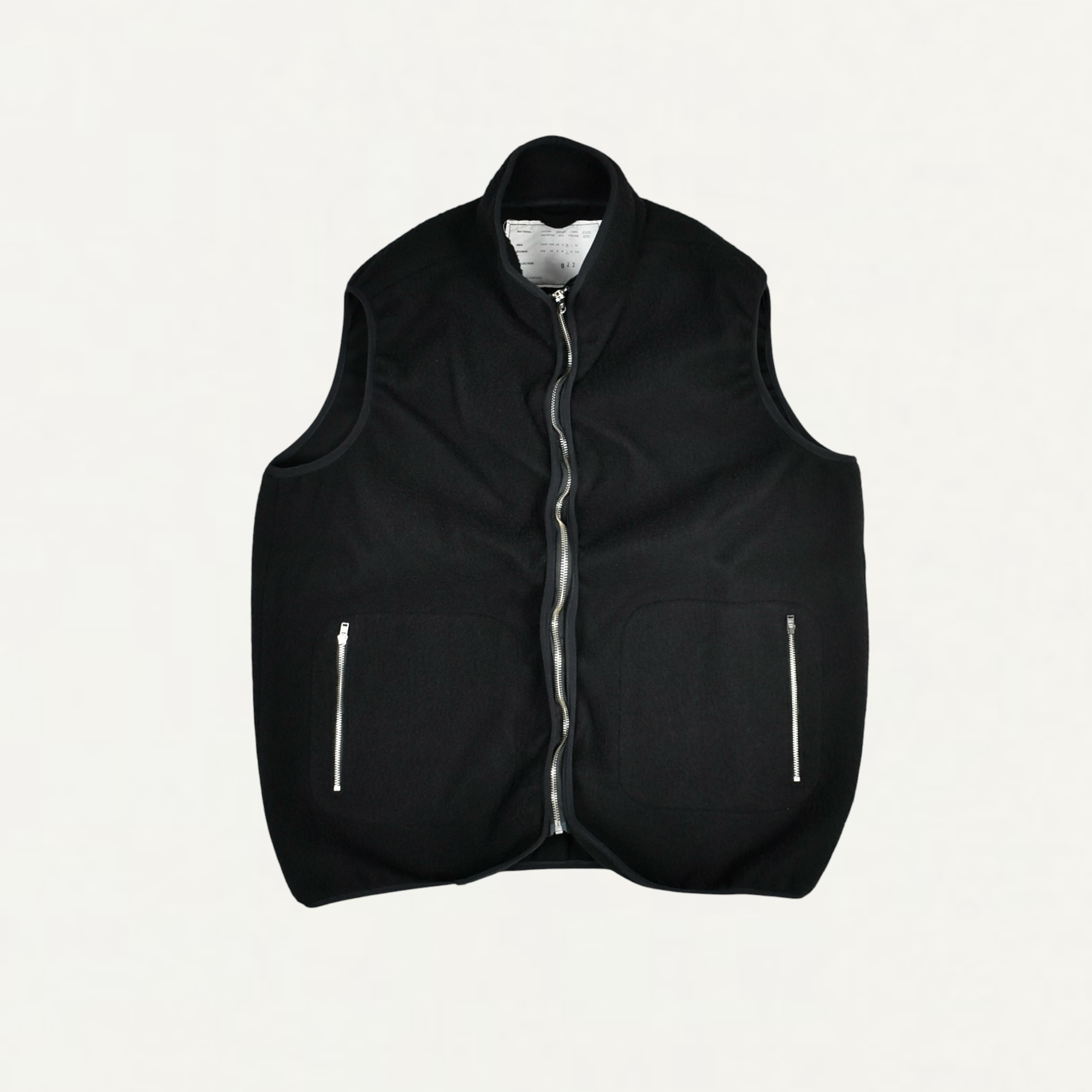 Camiel Fortgens Fleece Vest Pilled Wool Fleece Black[CF.22.05.04.01]
