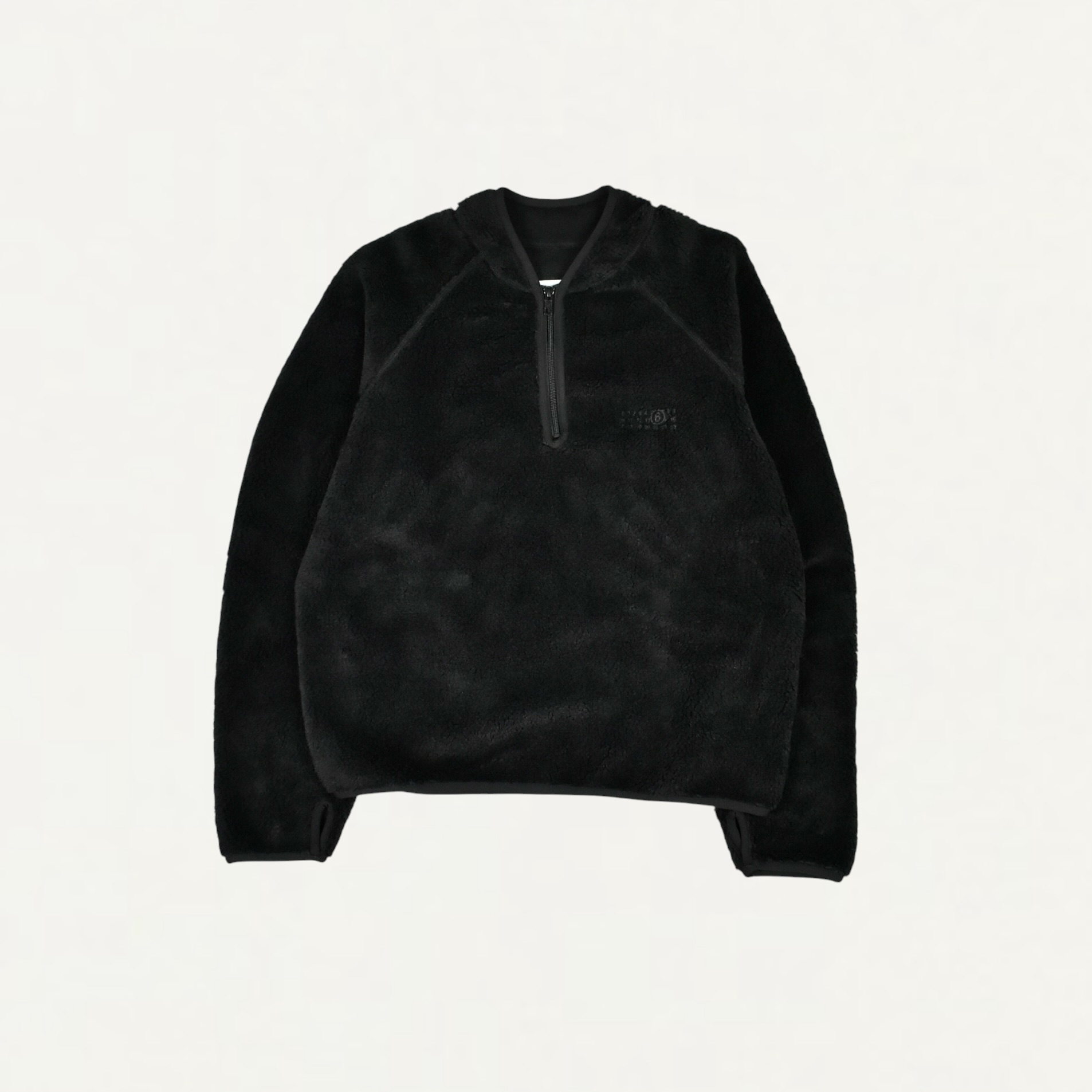 MM6 MAISON MARGIELA Reversible teddy fleece sweatshirt Black[SH0GU0043]