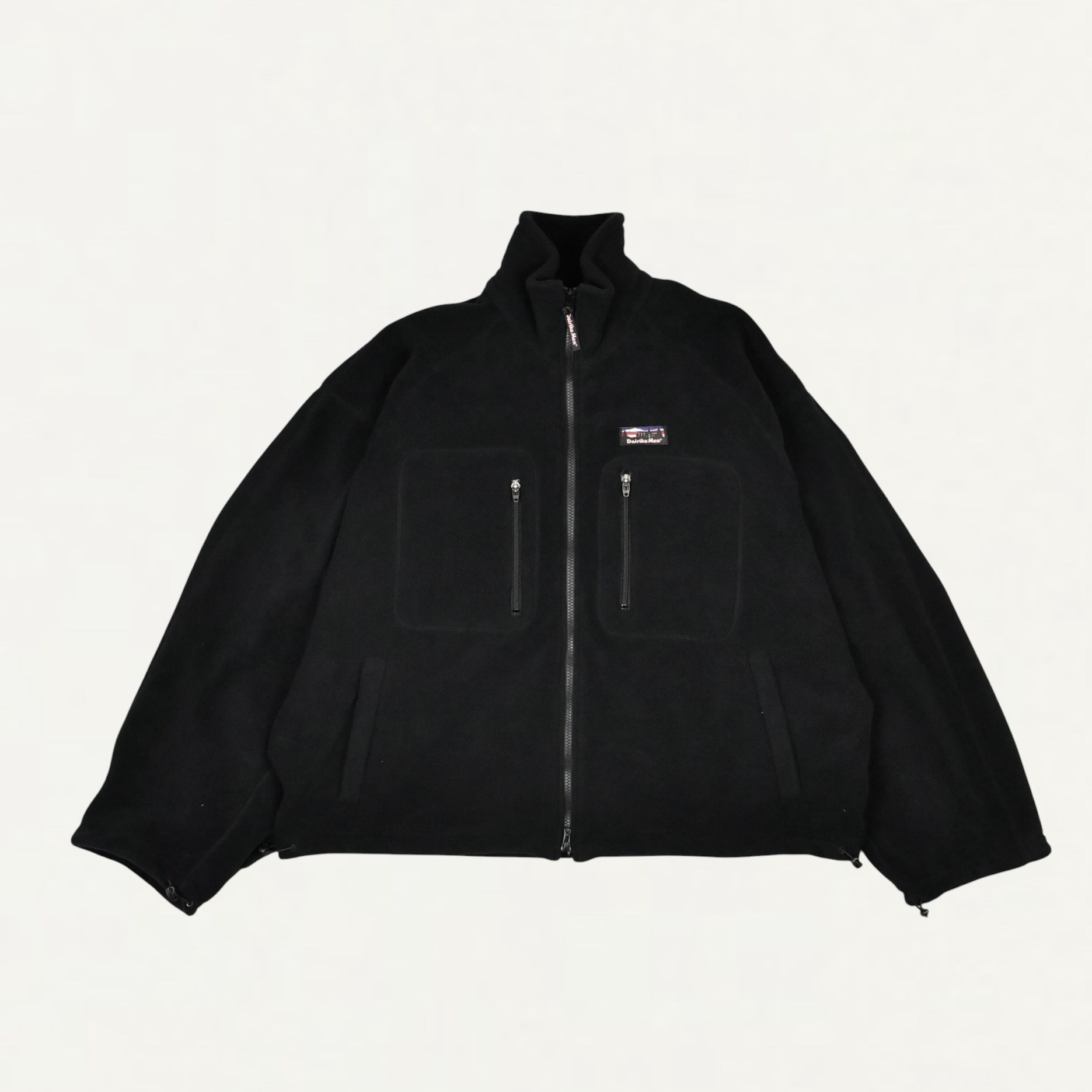 DAIRIKU "Big Sleeve" Zip UP Fleece Jacket Black[DA-26AW-J11]