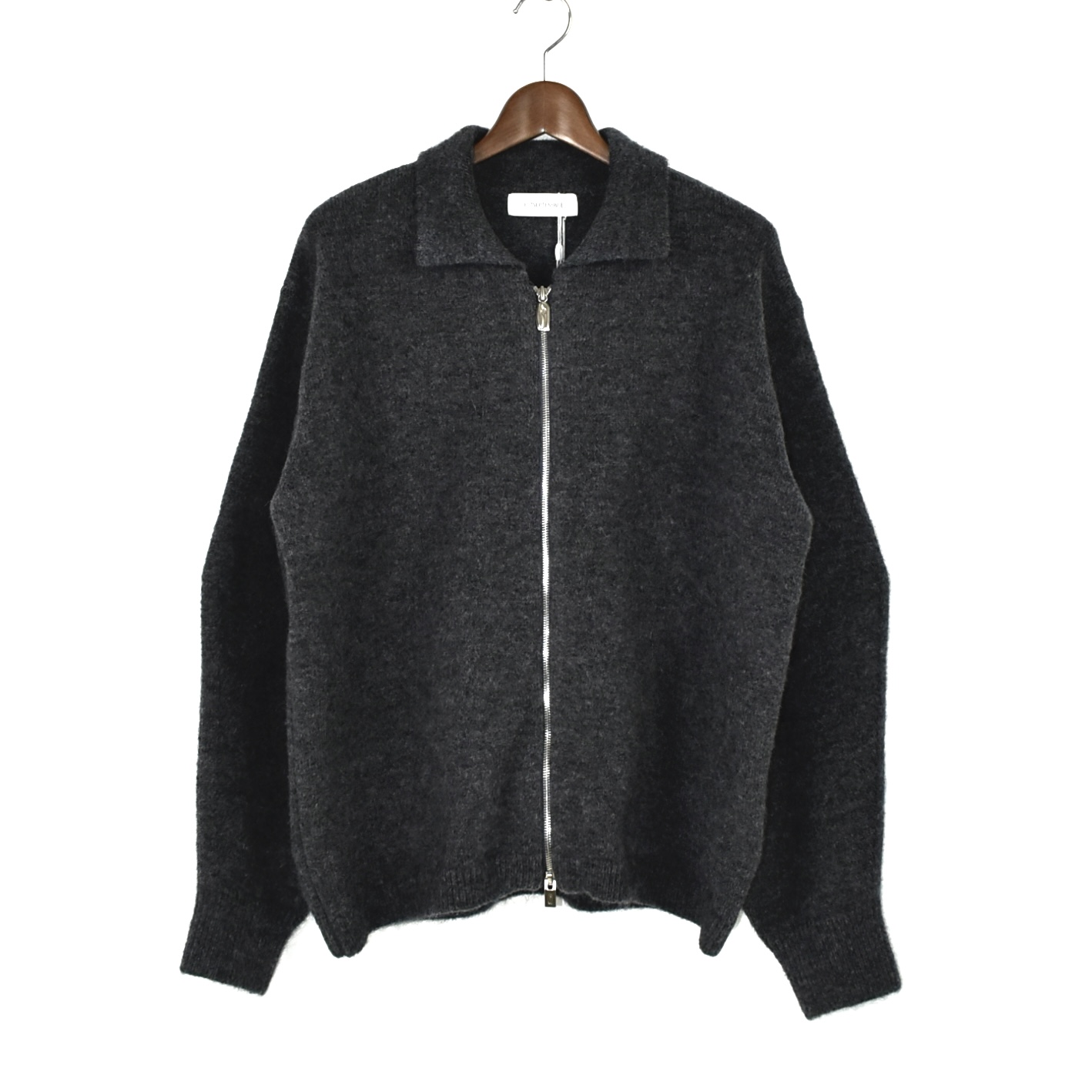 LE17SEPTEMBRE HOMME MOHAIR ZIP-UP CARDIGAN CHARCOAL[LH2479KN002ECH]