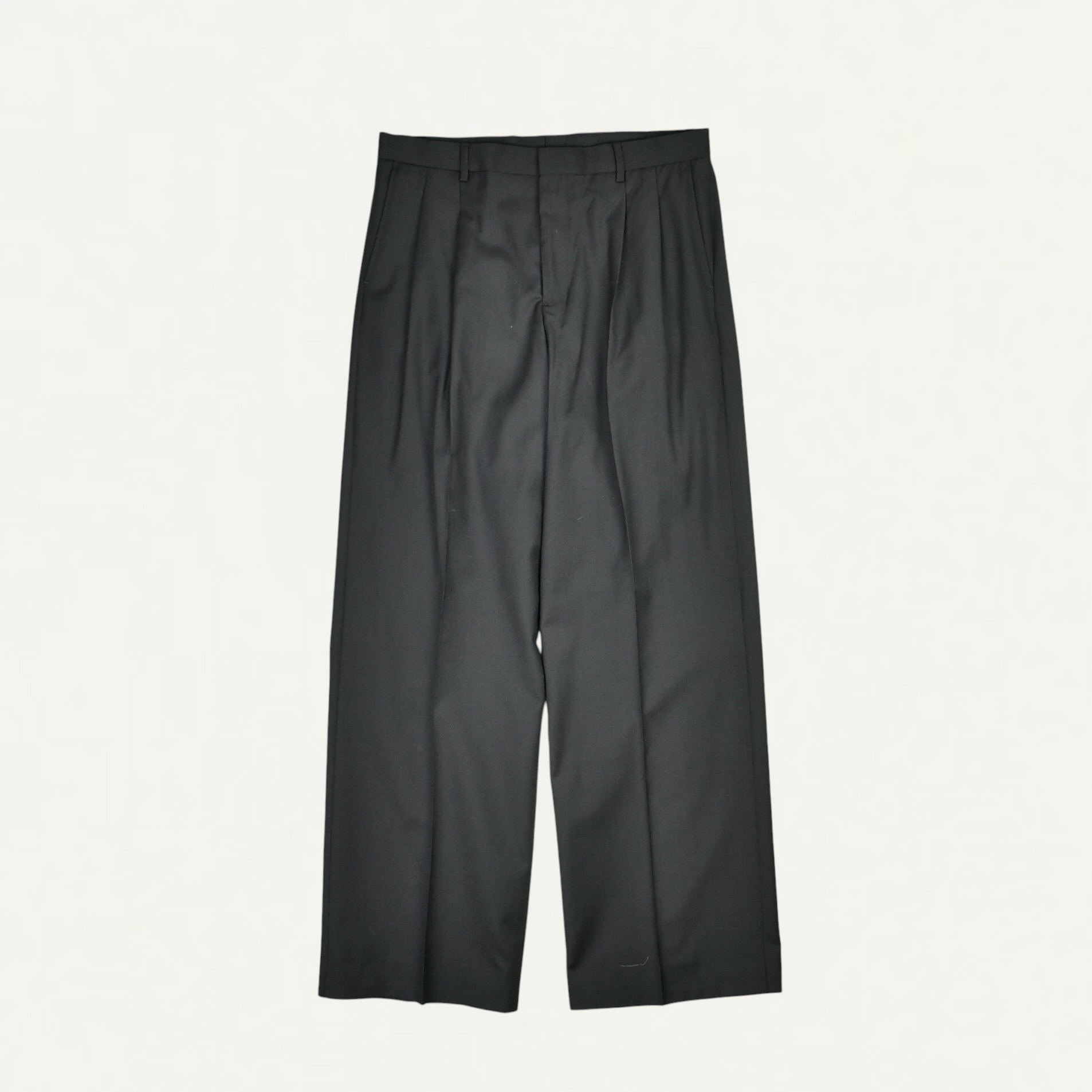 SUNFLOWER Wide Pleated Trouser Black[4209]