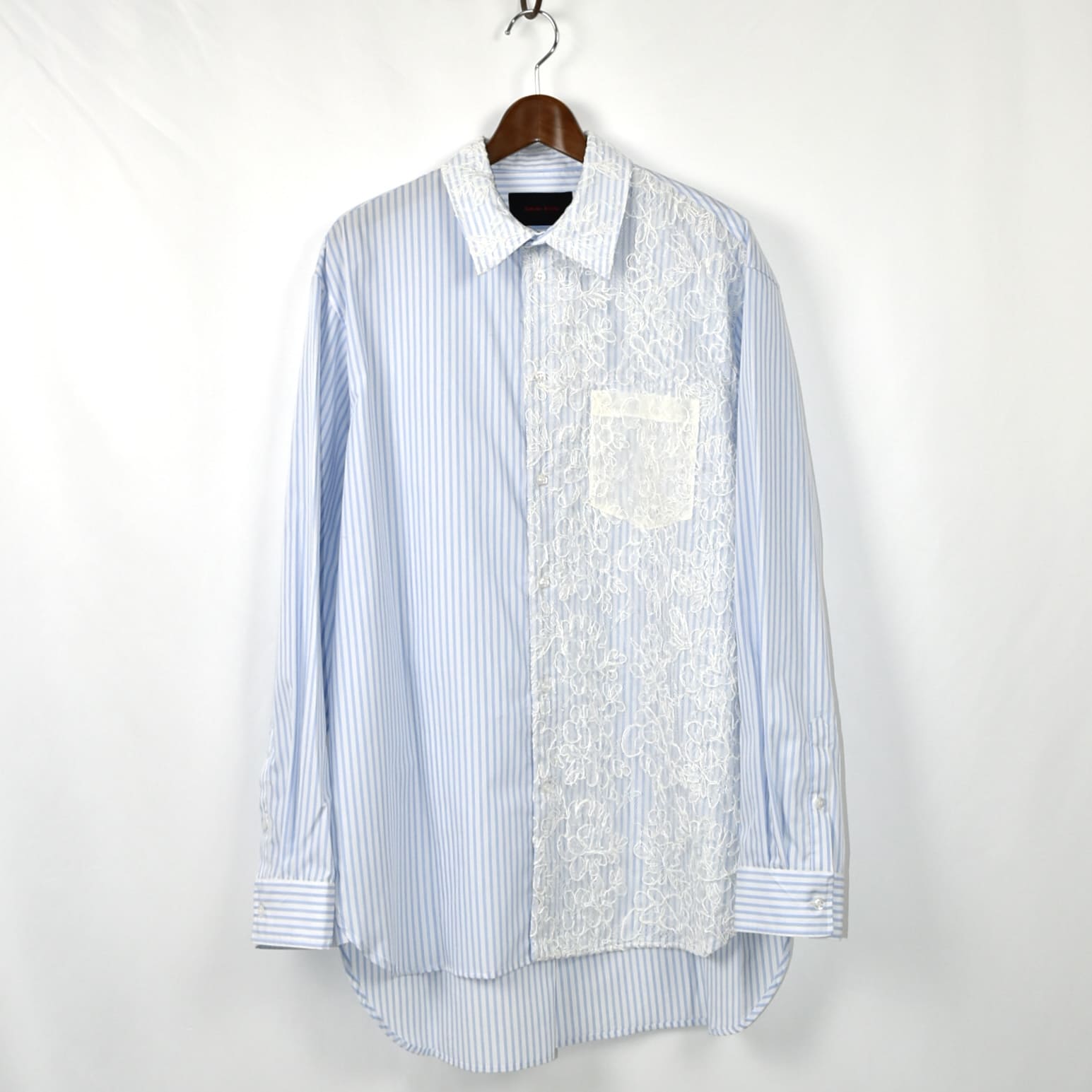 Simone Rocha LACE PANELED EASY SHIRT STRIPE[5254 1026]