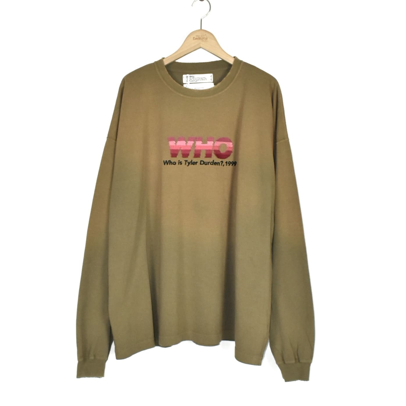 DAIRIKU "WHO" Vintage Theme Tee Vintage Khaki[24AW C-16]