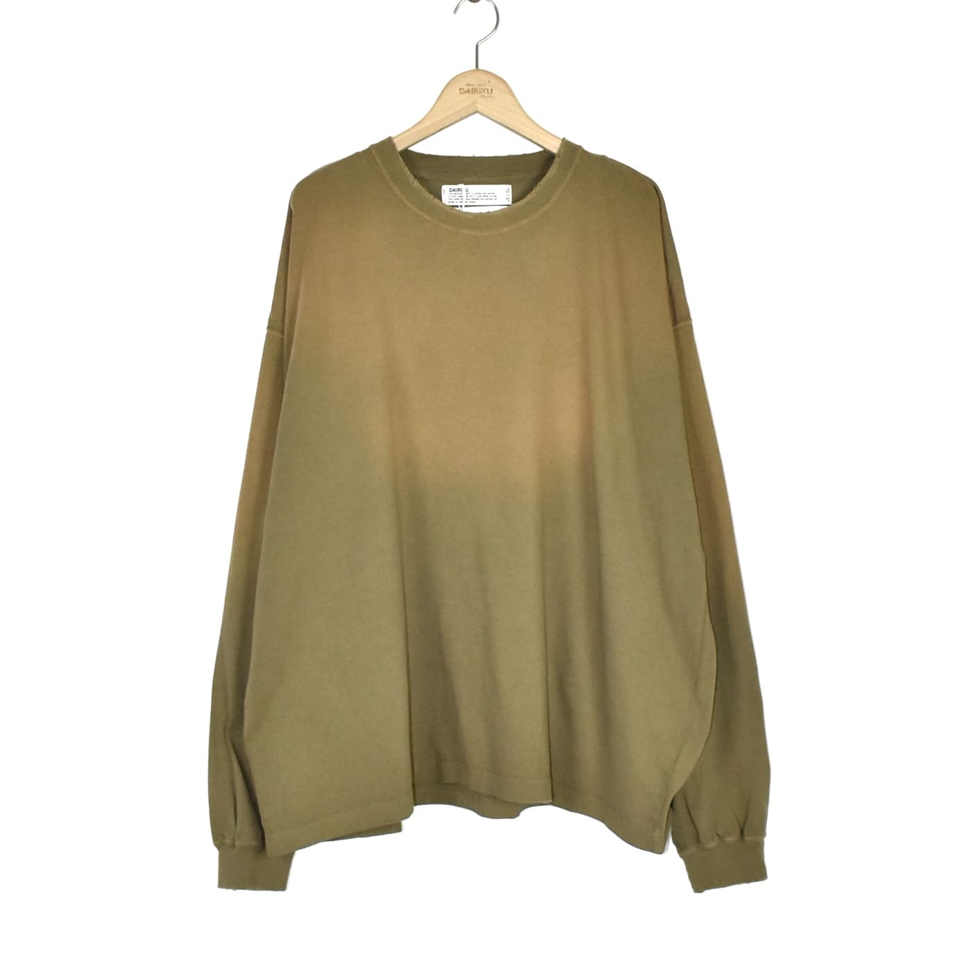 DAIRIKU Vintage Long Sleeve Tee Vintage Khaki[24AW C-17]