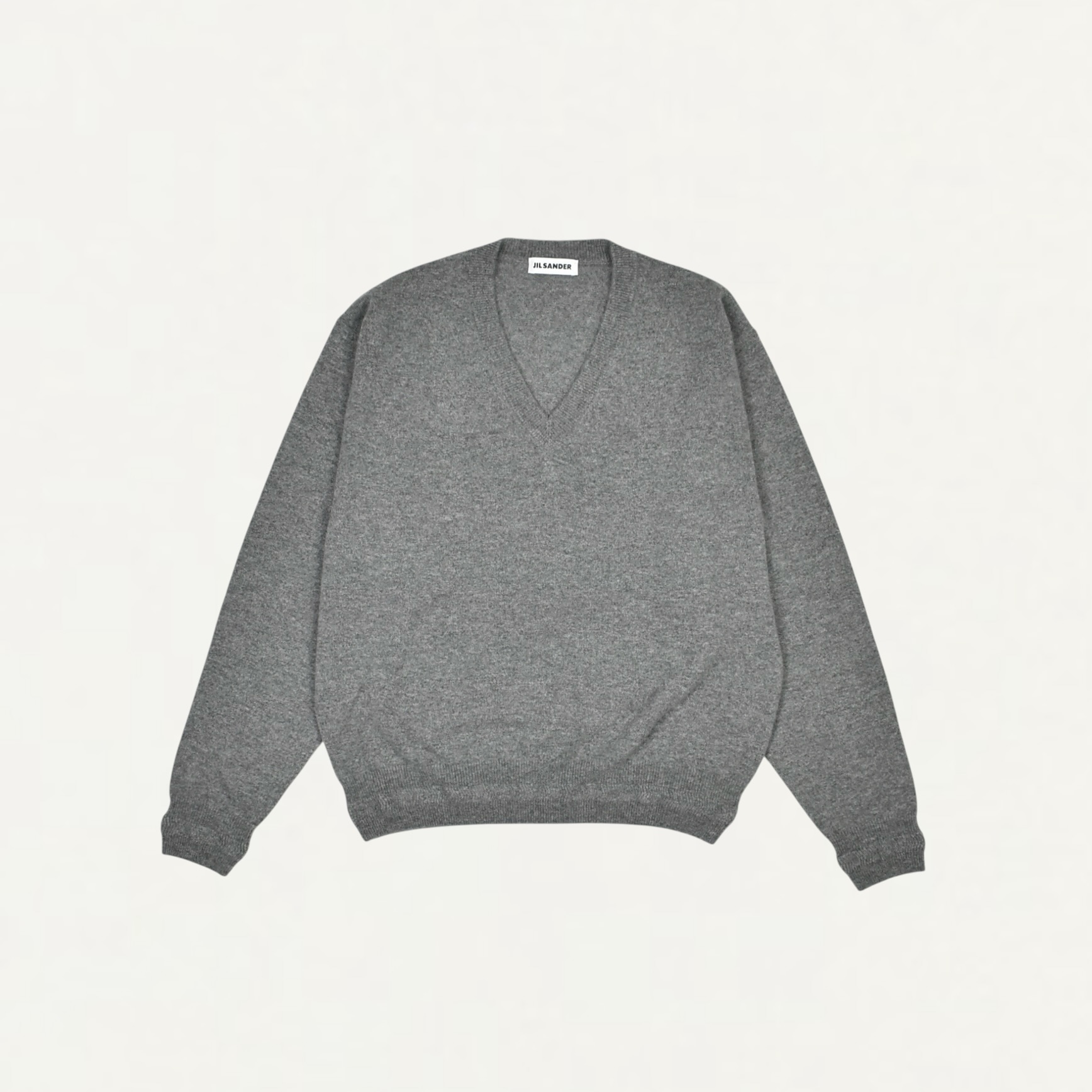 JIL SANDER Cashmere V-Neck Sweater  volcanic glass[J21GP0224]