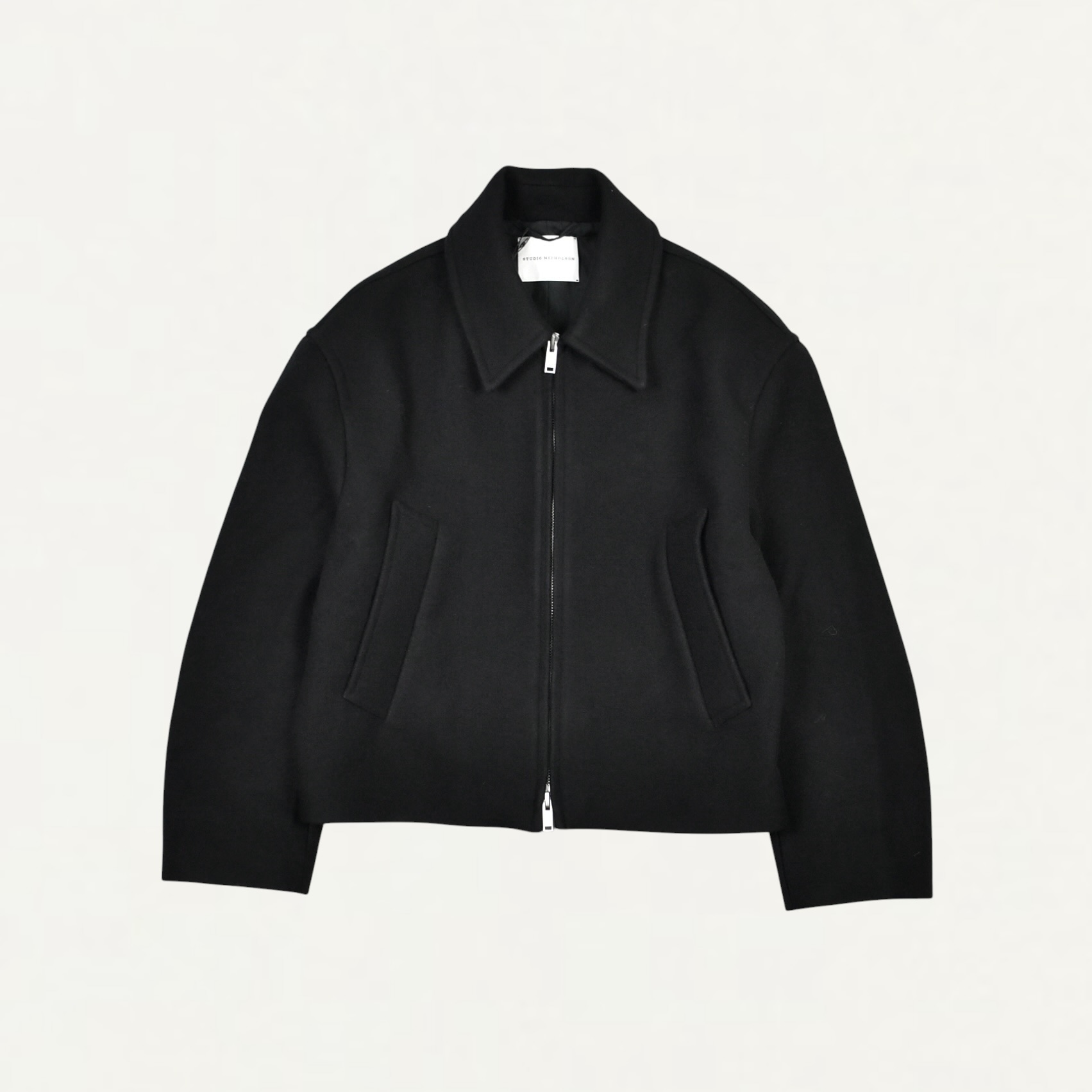 STUDIO NICHOLSON GREVAN WOOL JACKET IN BLACK[GREVAN SNM-1553]