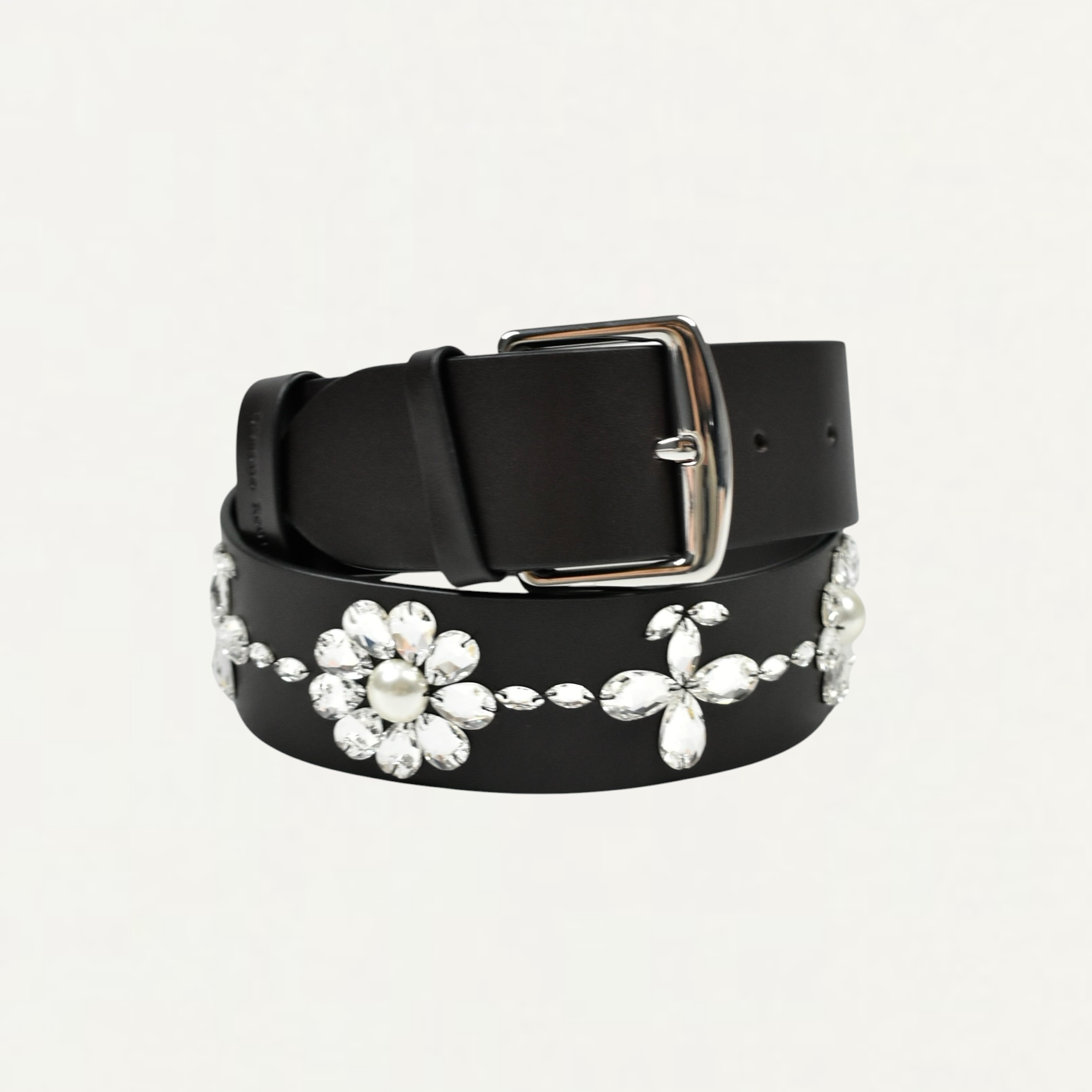 Simone Rocha Embellished Leather Belt Brown[BBELT3B 0835]