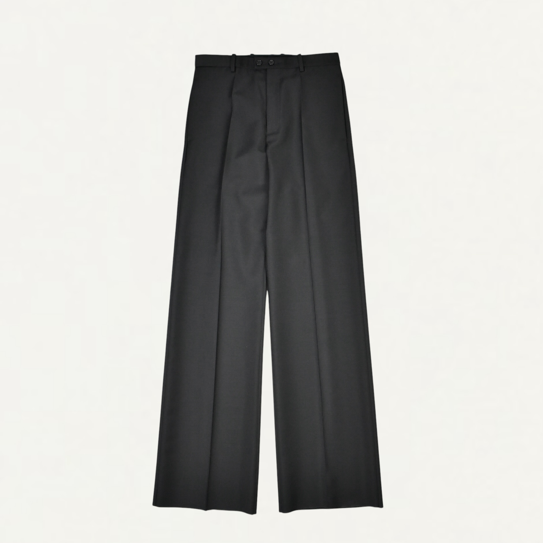 JIL SANDER Wool Canvas Trousers Black[J21KA0345]
