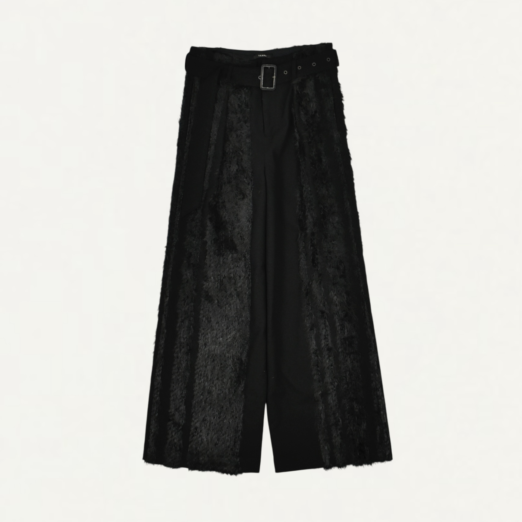 TAAKK FUR TWEED BELT PANTS BLACK[TA25AW-PT012]