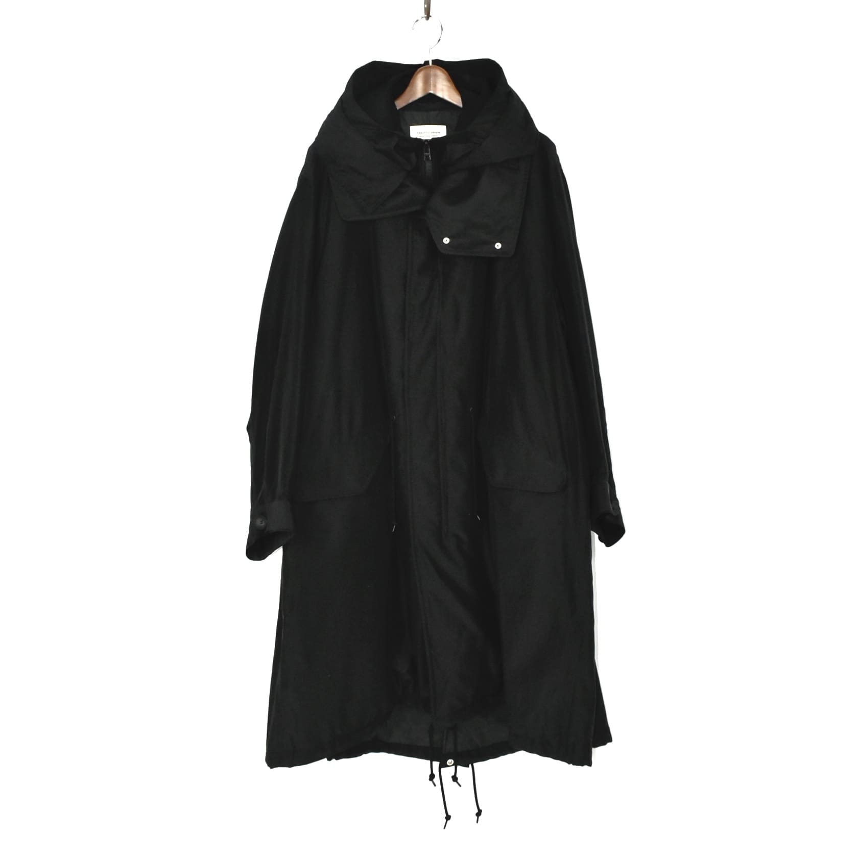 beautiful people double-front cotton silk mods coat black[1435103009]