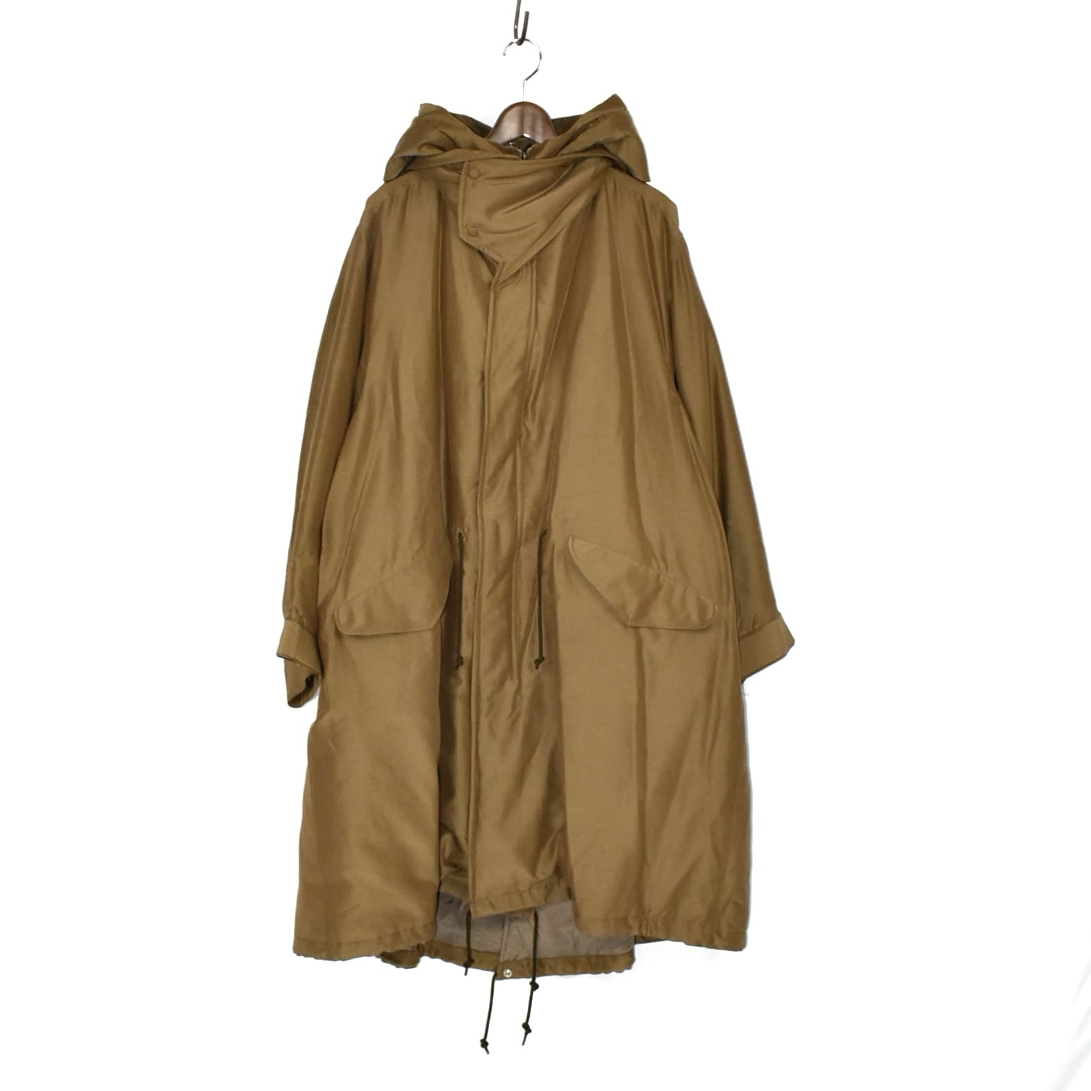 beautiful people double-front cotton silk mods coat khaki[1435103009]