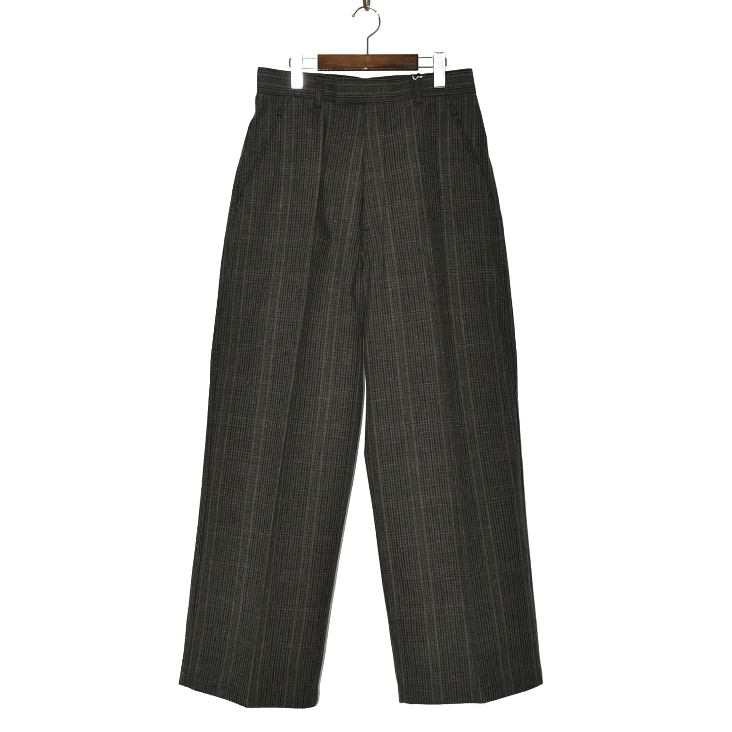 beautiful people ARMY gun club check semi wide pants[1435105013]