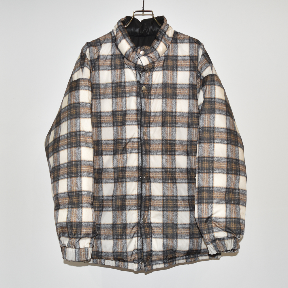 DAIRIKU Check Nylon Reversible Down Jacket[J-3-BLK]