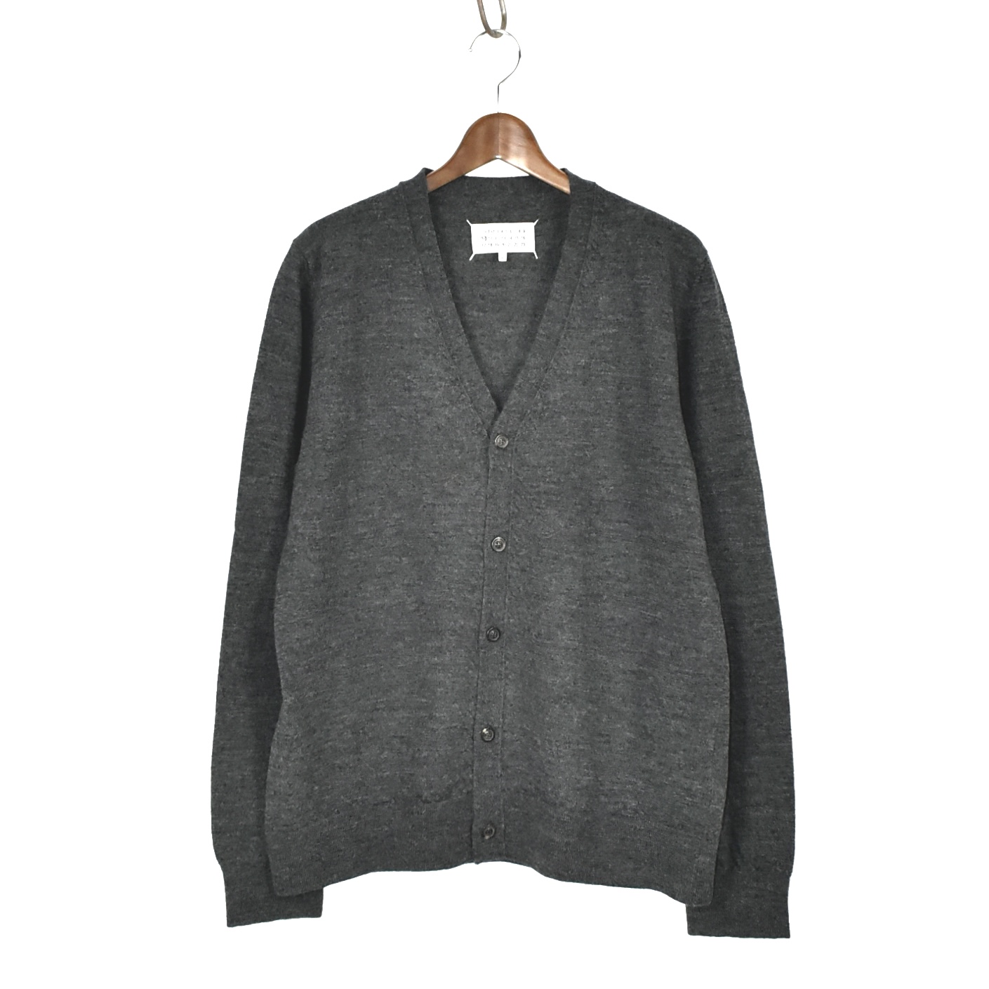 Maison Margiela Elbow Patch Cardigan charcoal[S50HP0012]