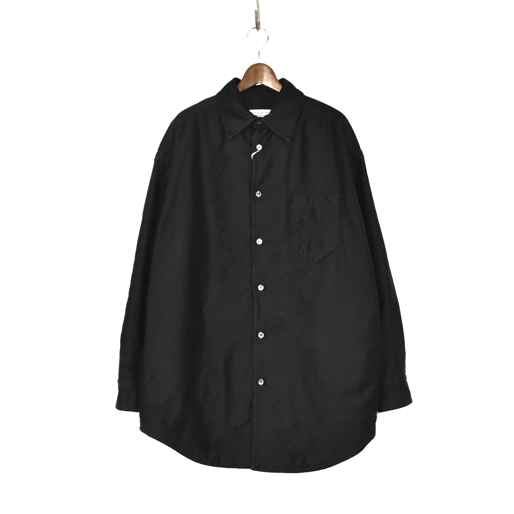 Maison Margiela Padded Satin Cotton Shirt black[S50DT0046]