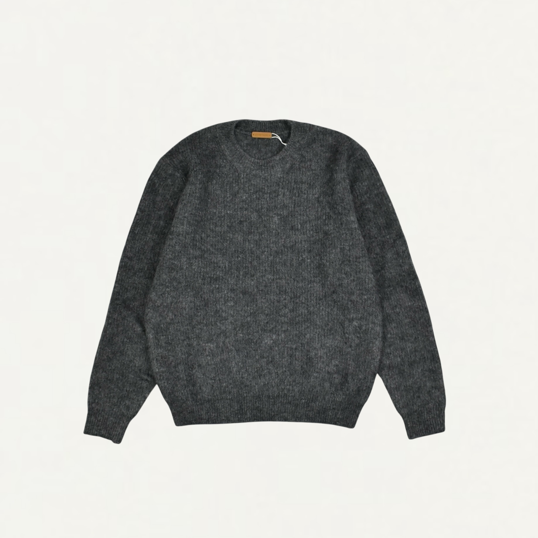 LE17SEPTEMBRE HOMME TEXTURED ALPACA CREWNECK SWEATER GREY[LH2679PO004EGY]