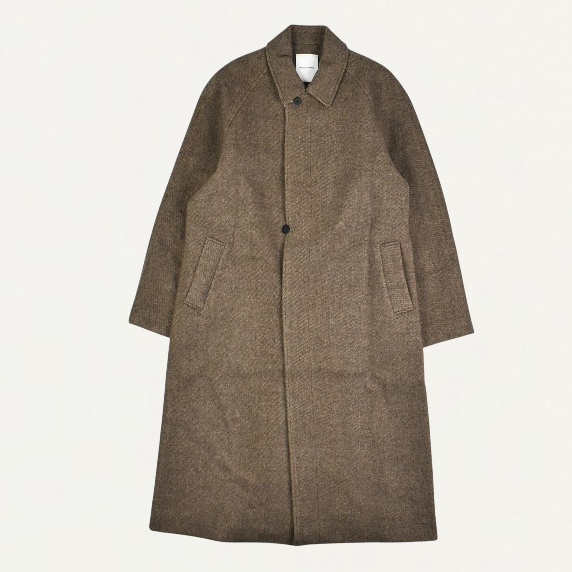 LE17SEPTEMBRE HOMME TWEED RAGLAN OVERCOAT[LH2679CT001EBR]