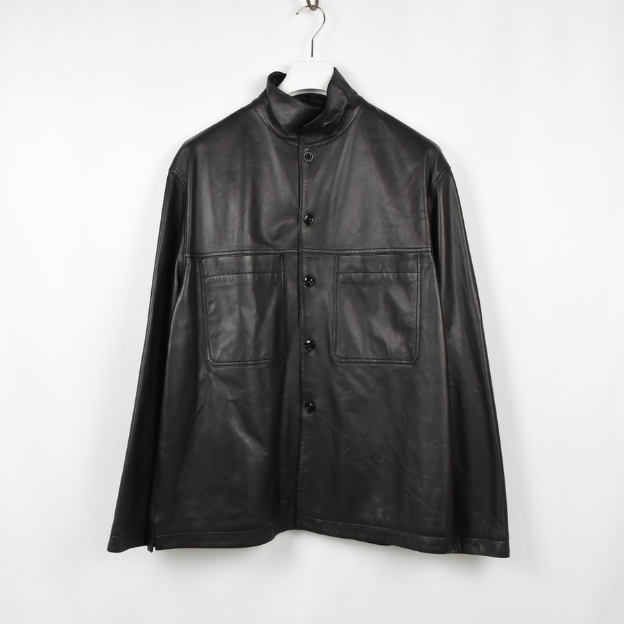 LEMAIRE LETHER STAND COLLAR SHIRT [OV1006 LL0094]