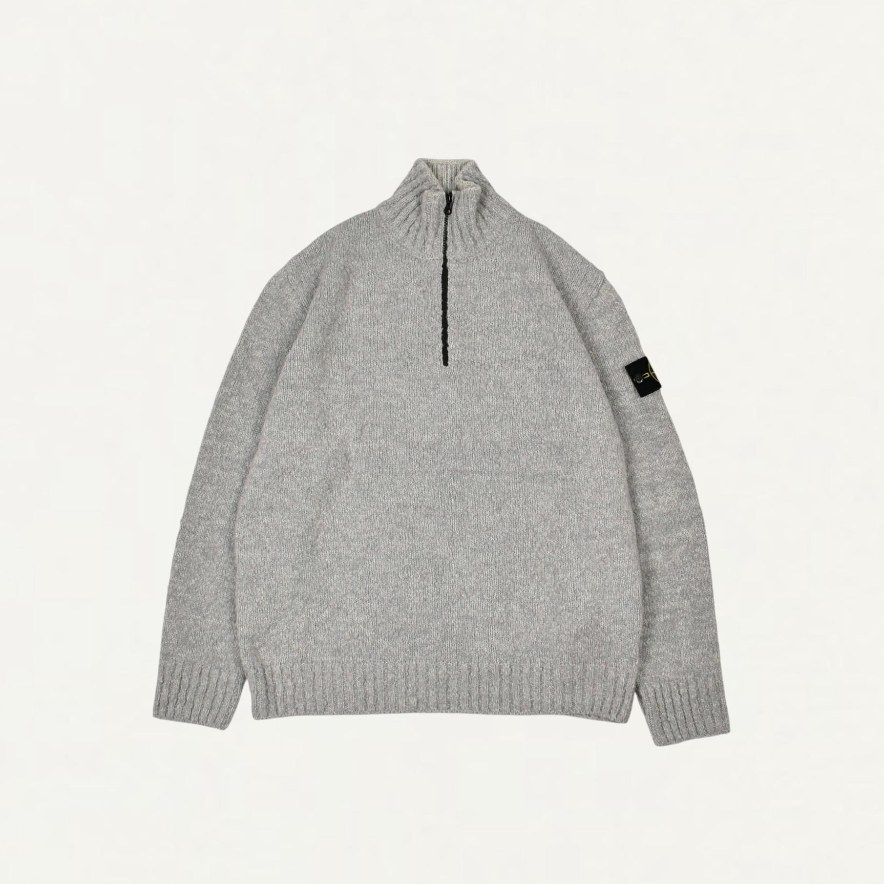 STONE ISLAND 5100032 WOOL/NYLON half zip knit pull-over Blue gray[L2S155100032S0N20]