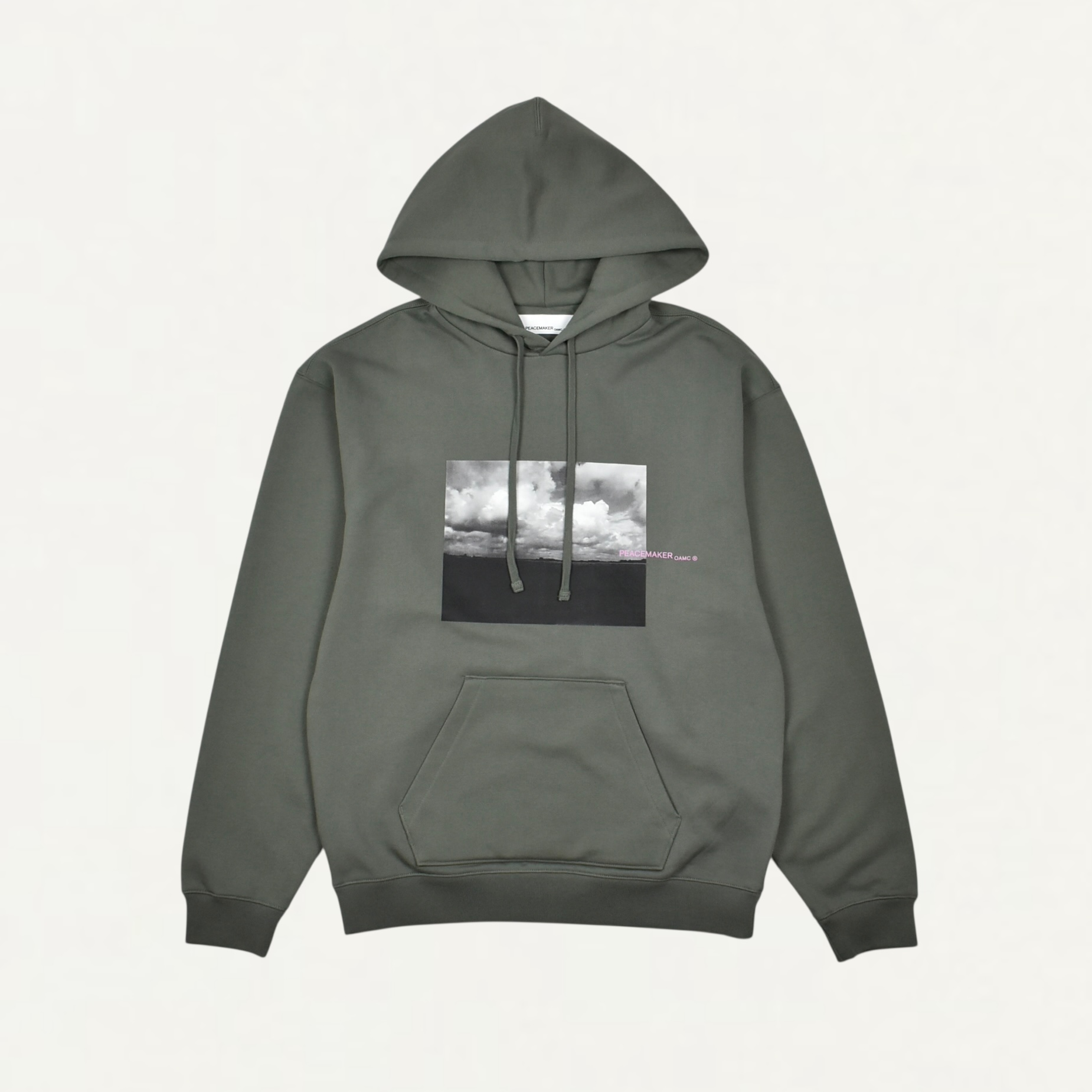 OAMC Peacemaker Loose Fit Hoodie Star Print Grey[PCM2OH01LFT00295]
